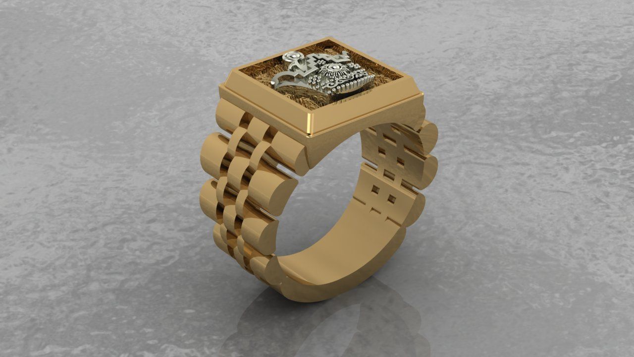 Men Fashion Ring 3D print model_6