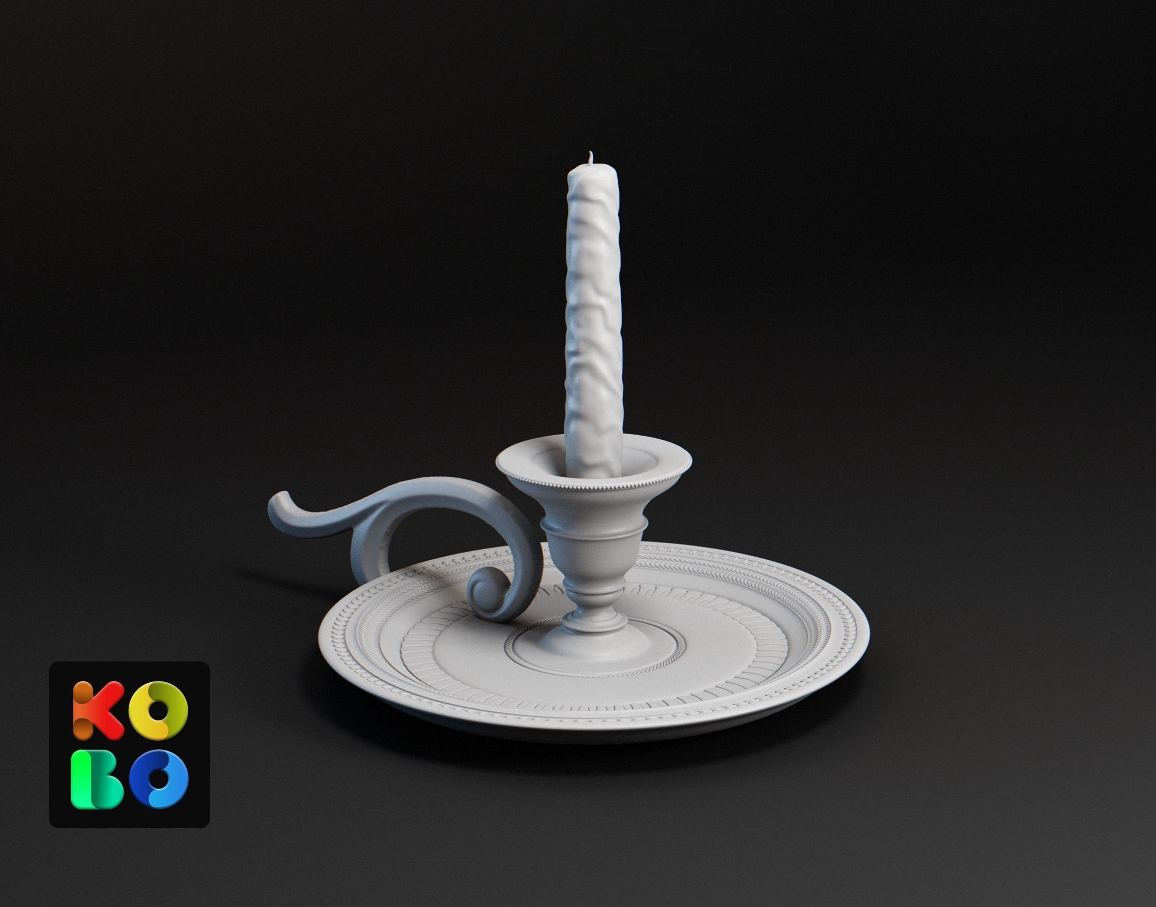 Ornamental Candlestick 03 - 4K 3D model_1