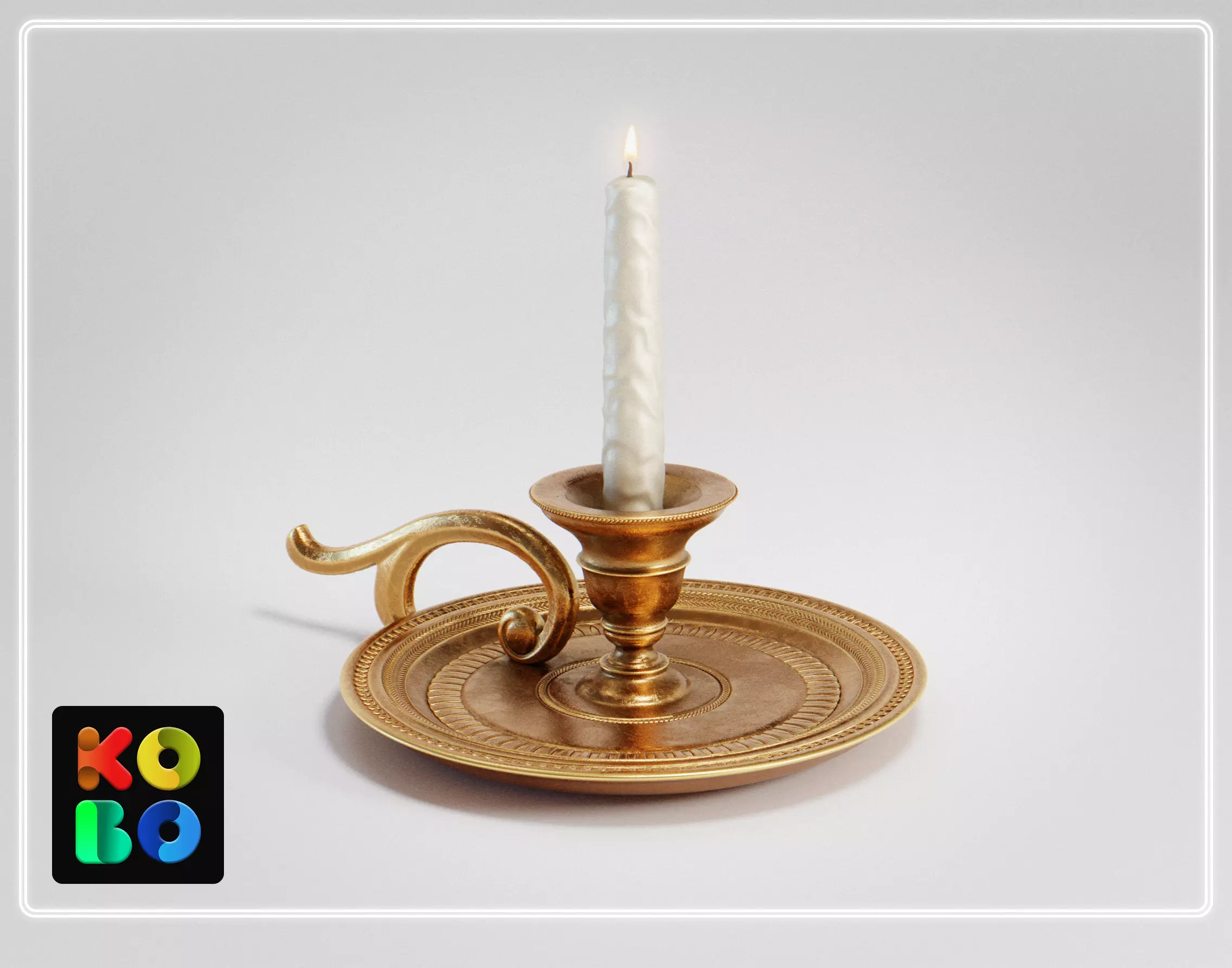 Ornamental Candlestick 03 - 4K 3D model_0
