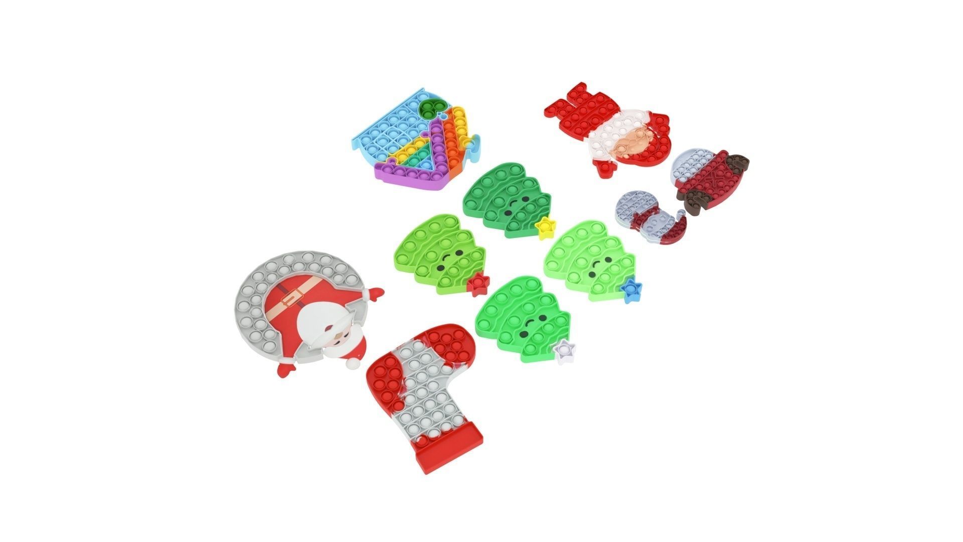 Christmas Pop It Fidget Toys Set 3D model_2