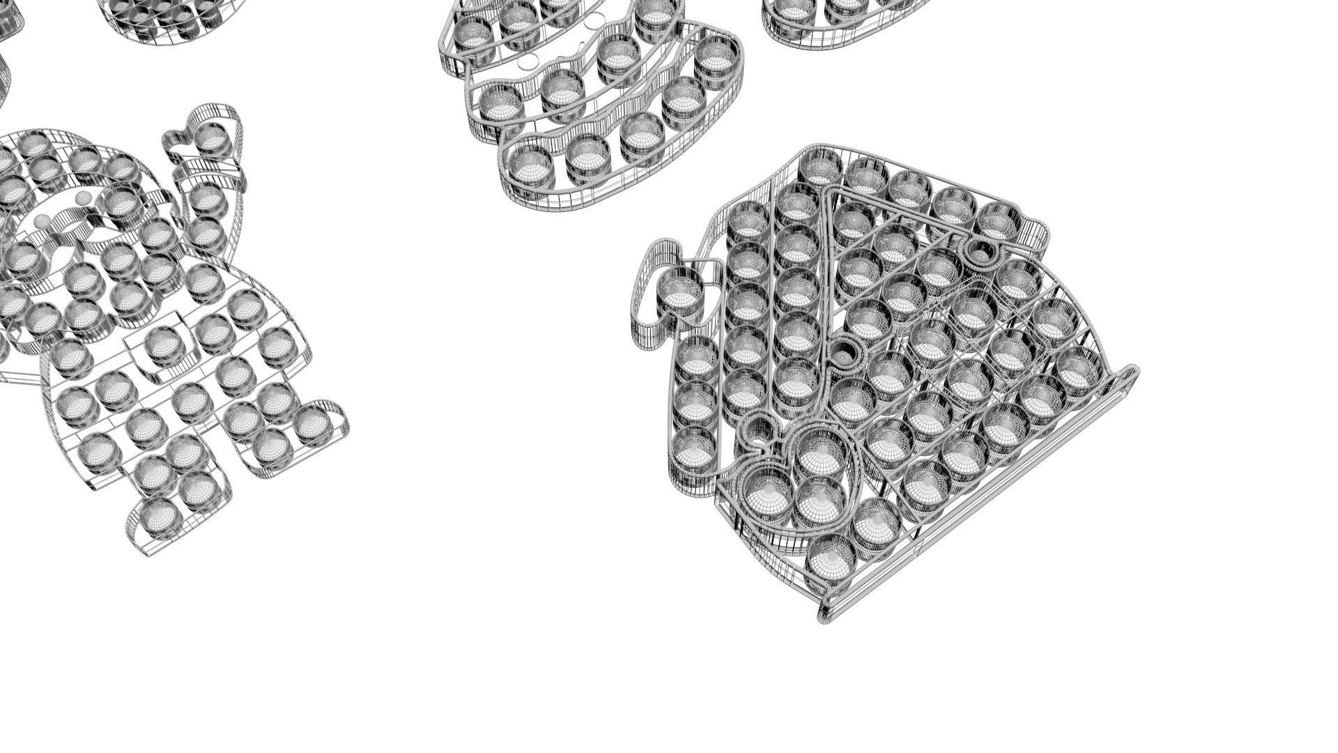 Christmas Pop It Fidget Toys Set 3D model_28