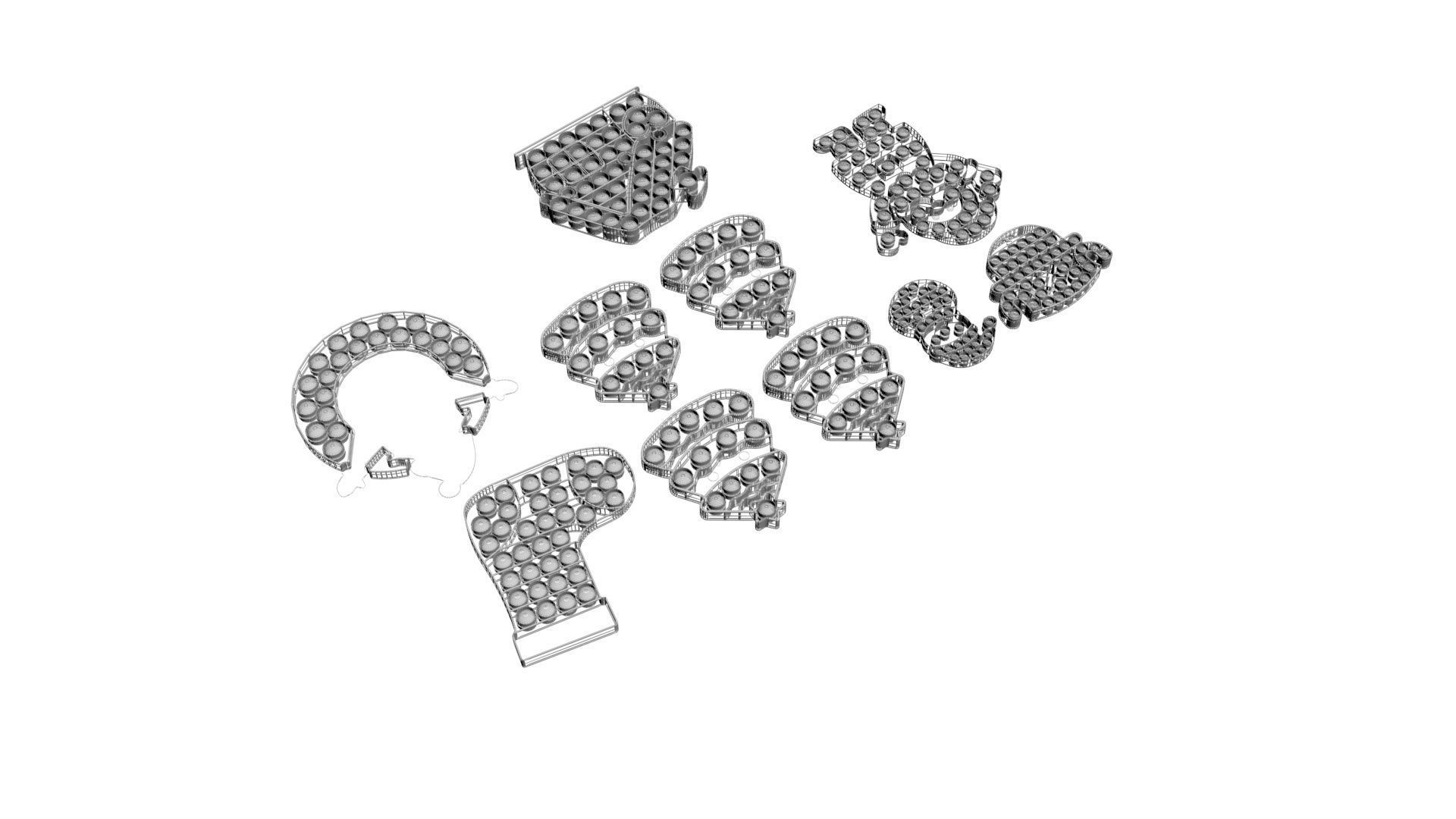 Christmas Pop It Fidget Toys Set 3D model_17