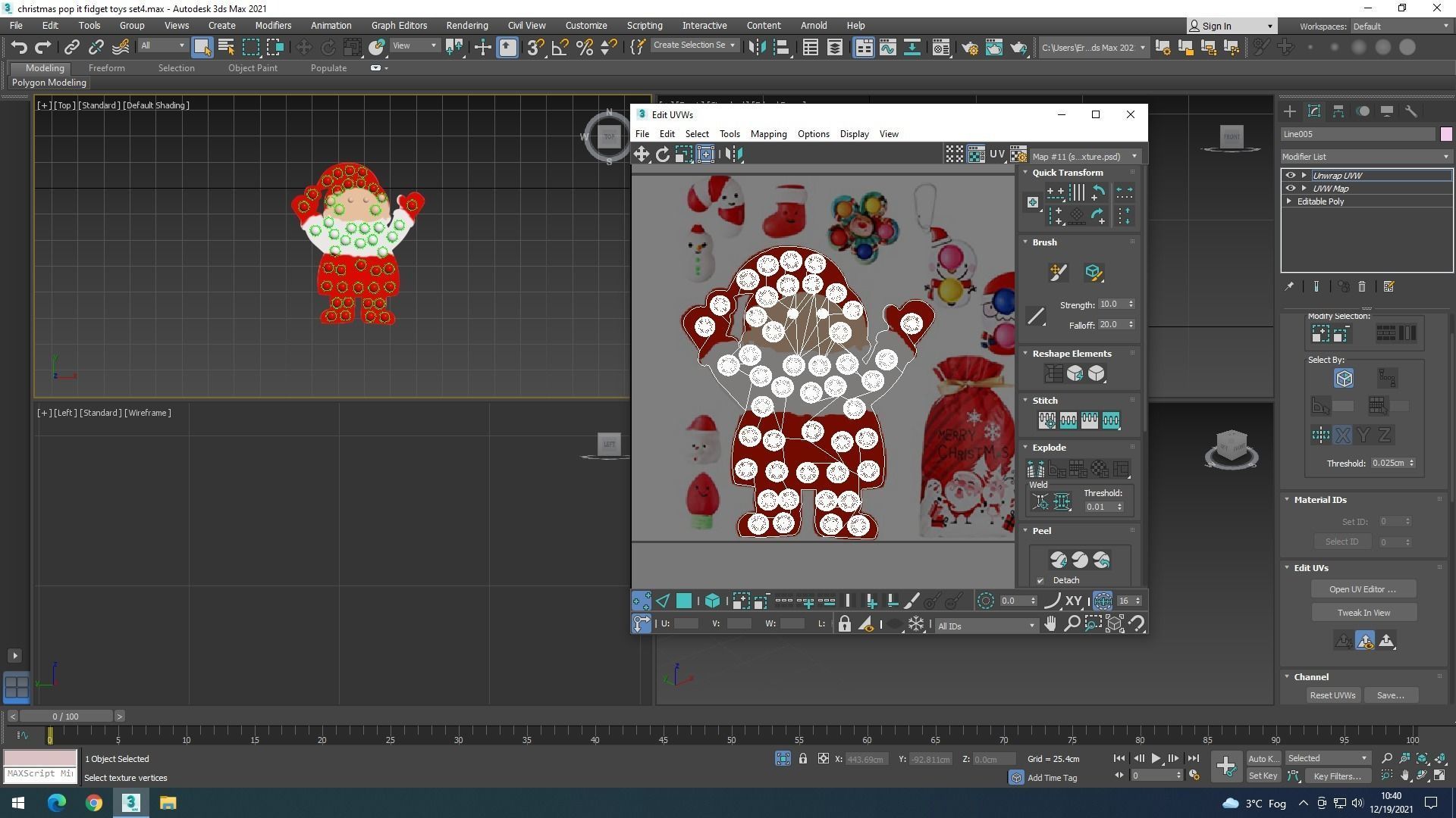 Christmas Pop It Fidget Toys Set 3D model_36