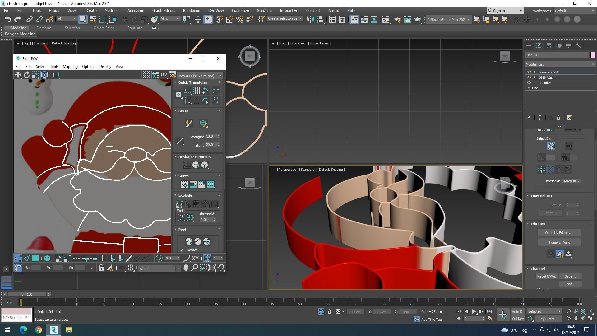Christmas Pop It Fidget Toys Set 3D model_40