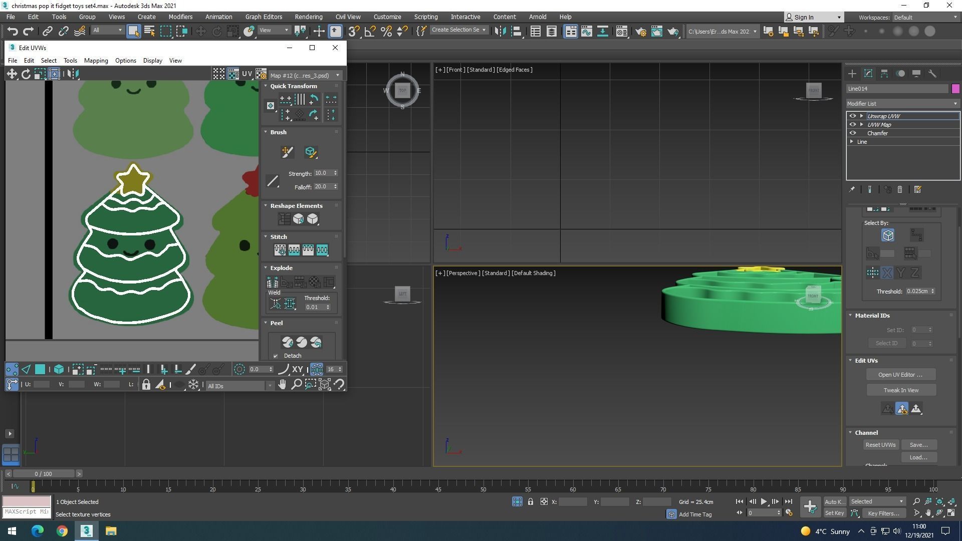Christmas Pop It Fidget Toys Set 3D model_47