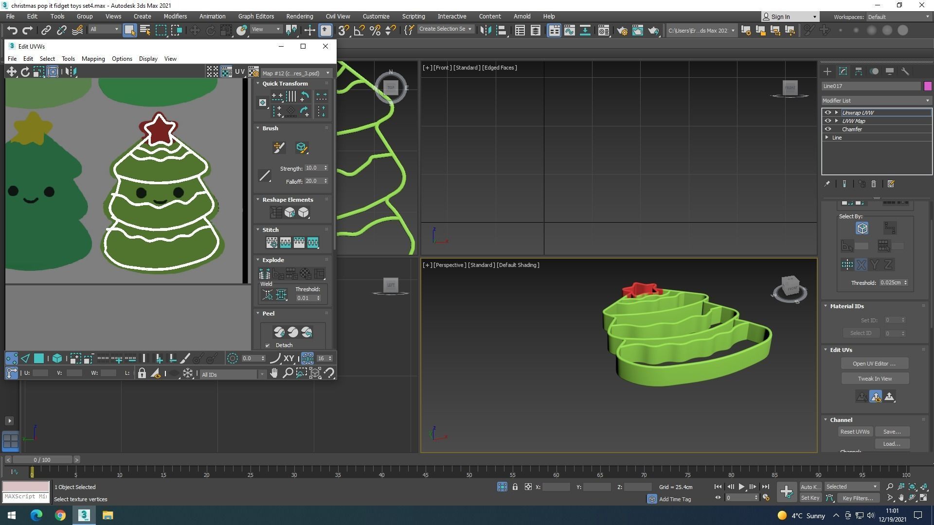 Christmas Pop It Fidget Toys Set 3D model_45