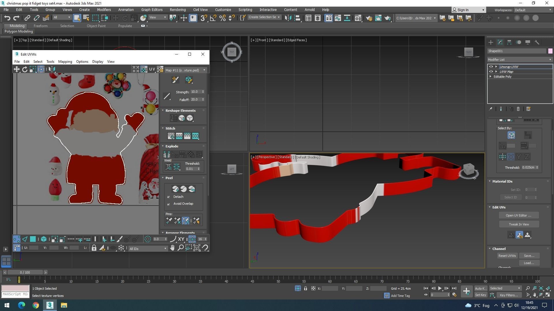 Christmas Pop It Fidget Toys Set 3D model_43