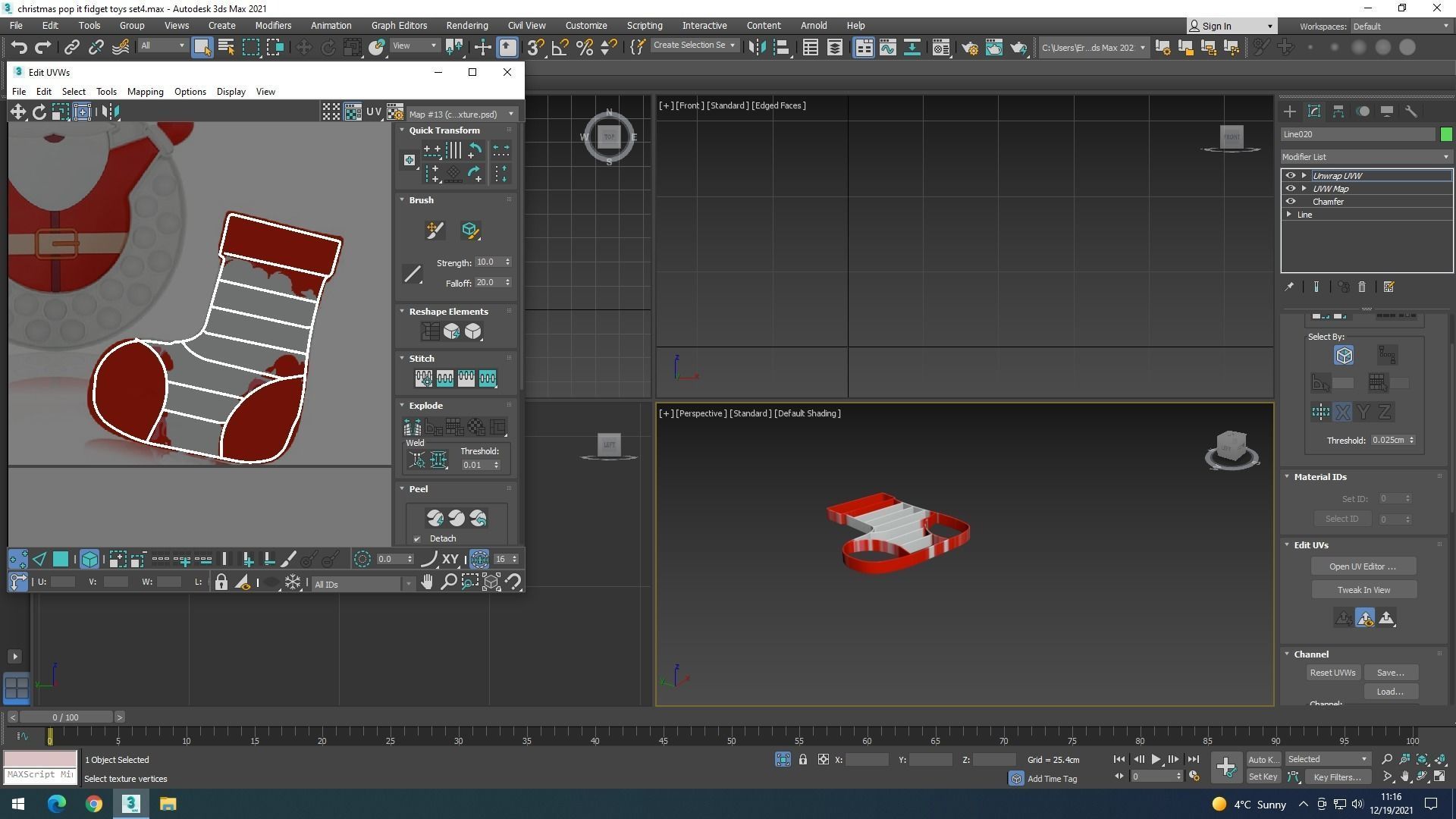 Christmas Pop It Fidget Toys Set 3D model_44