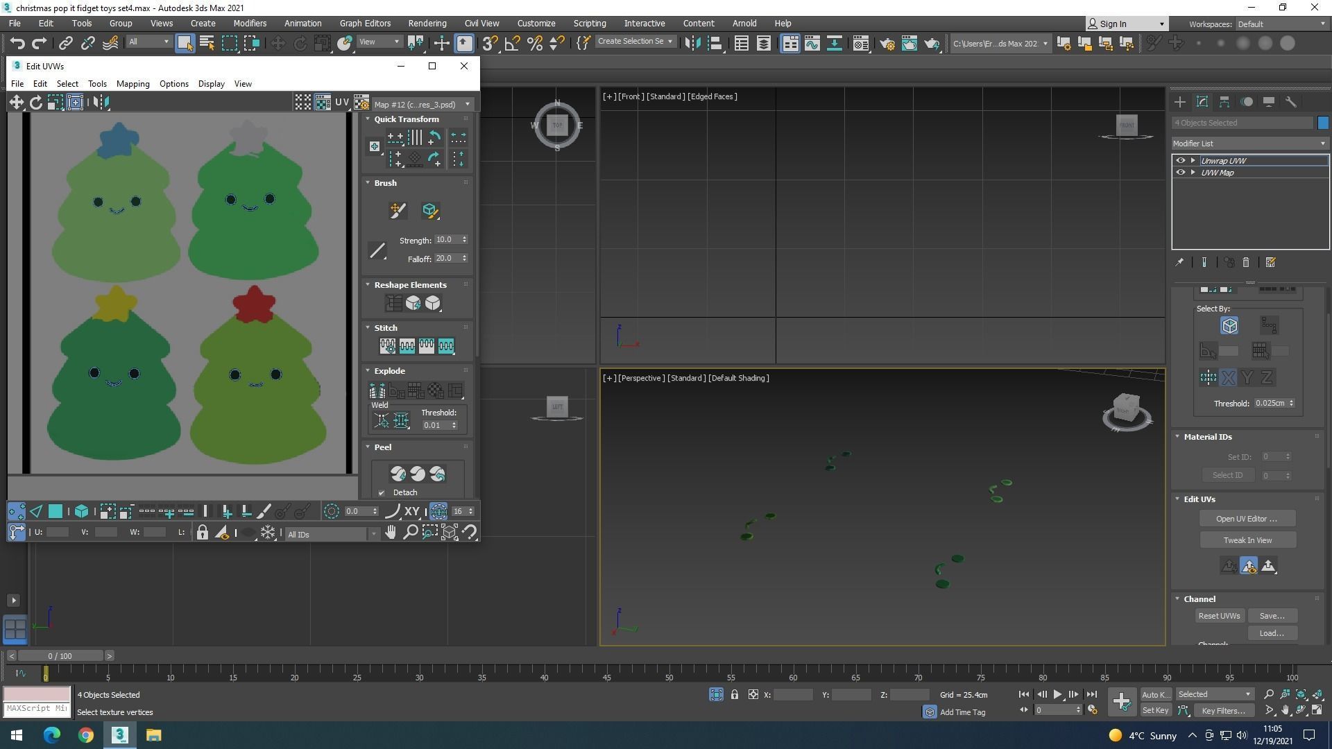 Christmas Pop It Fidget Toys Set 3D model_49