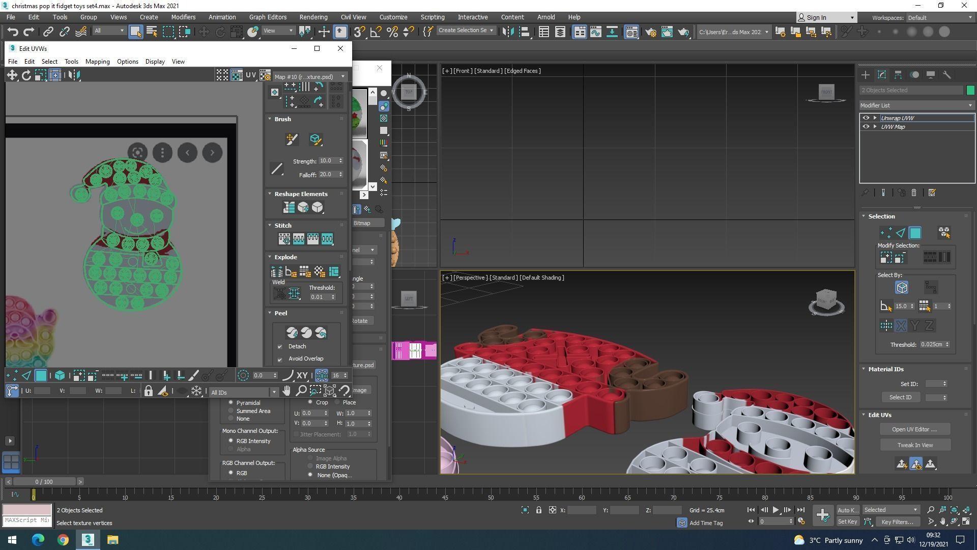 Christmas Pop It Fidget Toys Set 3D model_37