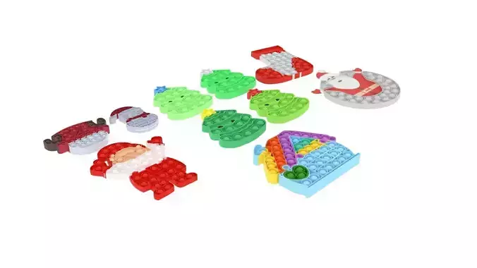 Christmas Pop It Fidget Toys Set