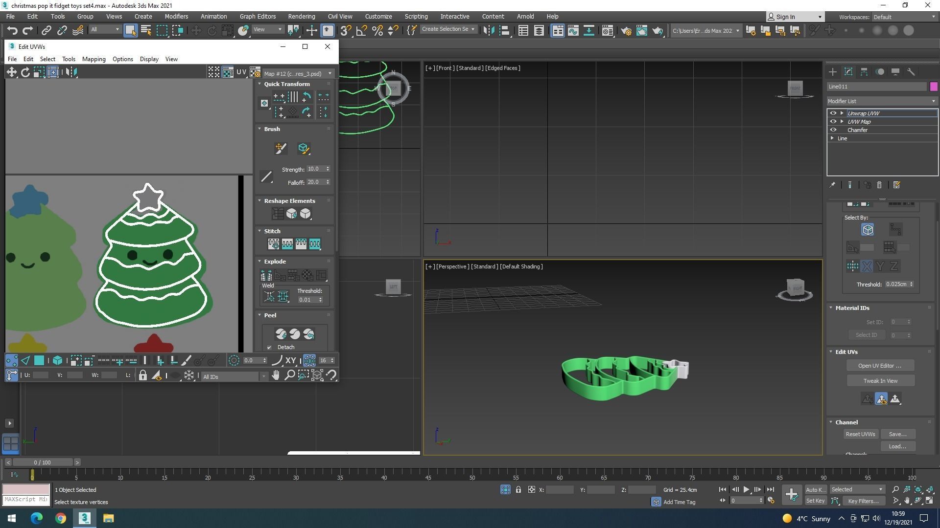Christmas Pop It Fidget Toys Set 3D model_39