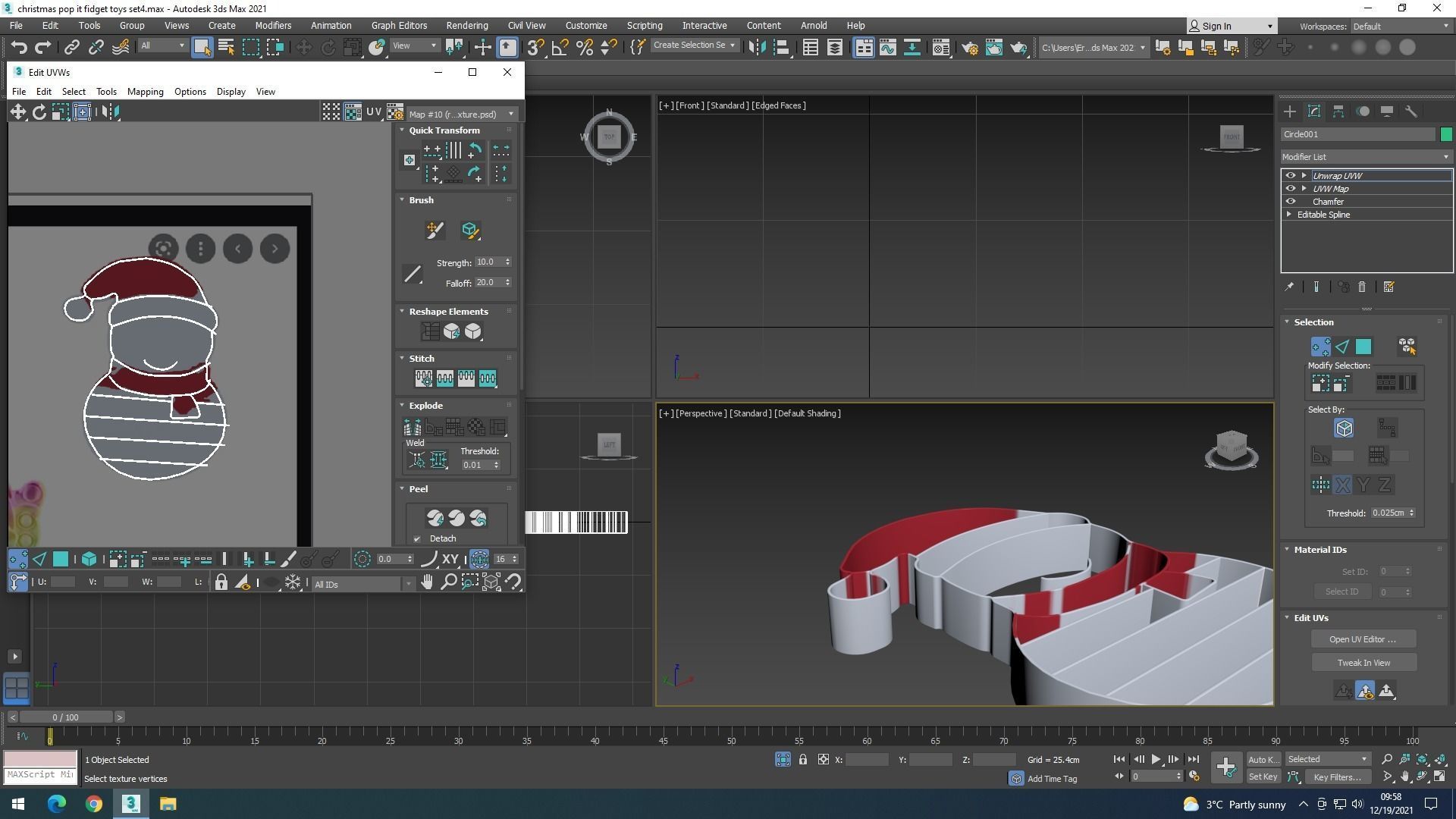 Christmas Pop It Fidget Toys Set 3D model_34