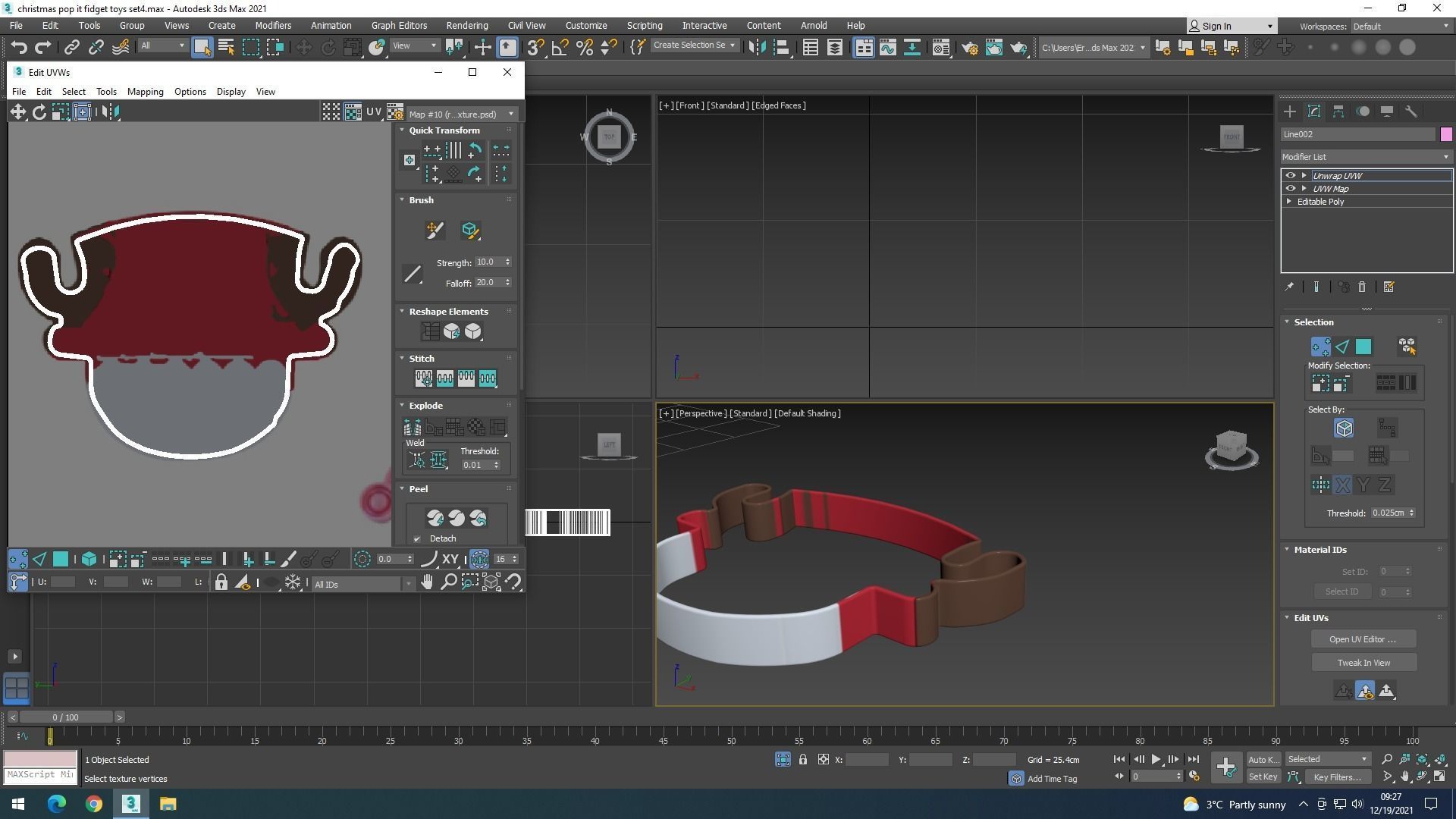 Christmas Pop It Fidget Toys Set 3D model_35