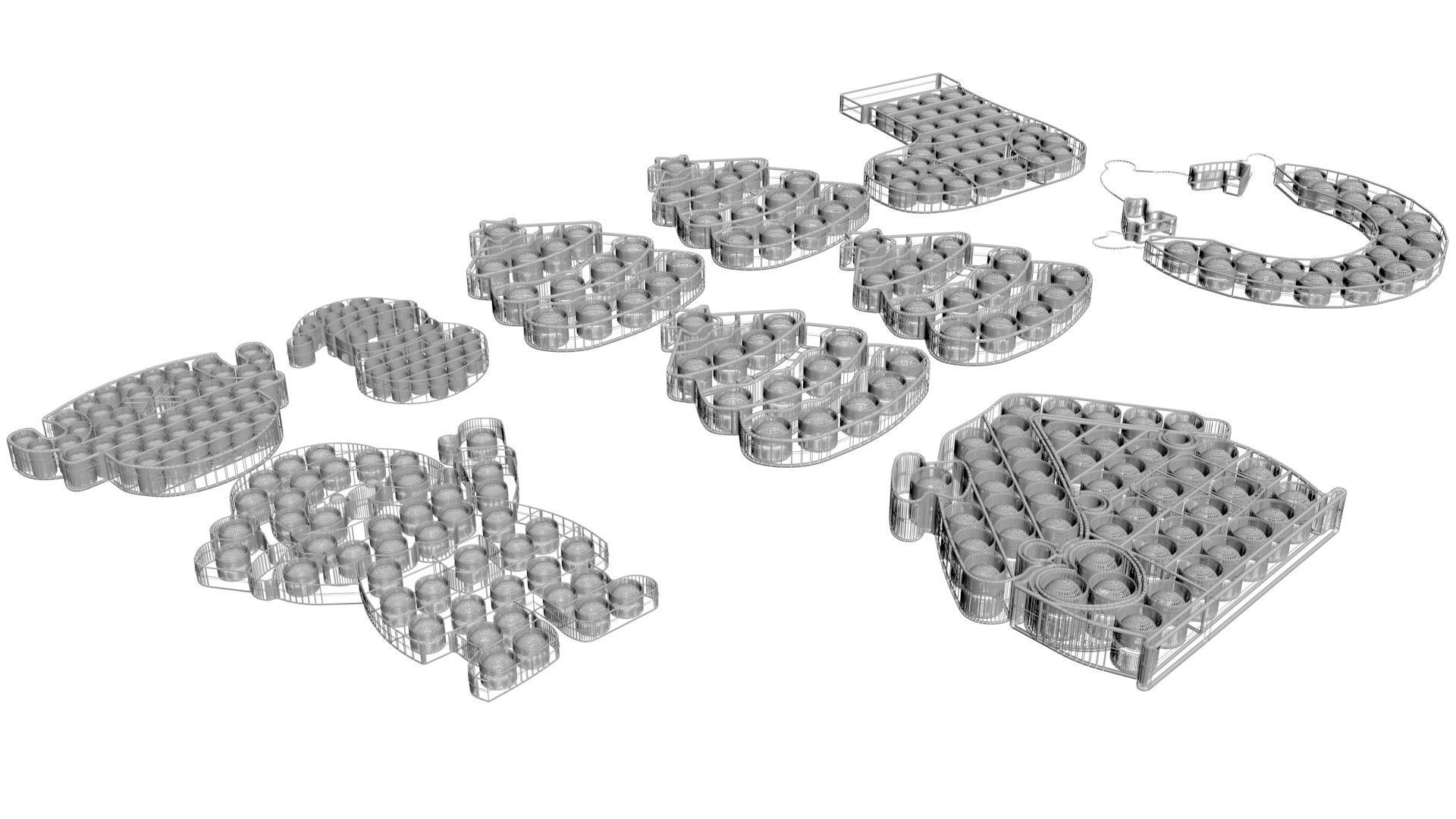 Christmas Pop It Fidget Toys Set 3D model_15