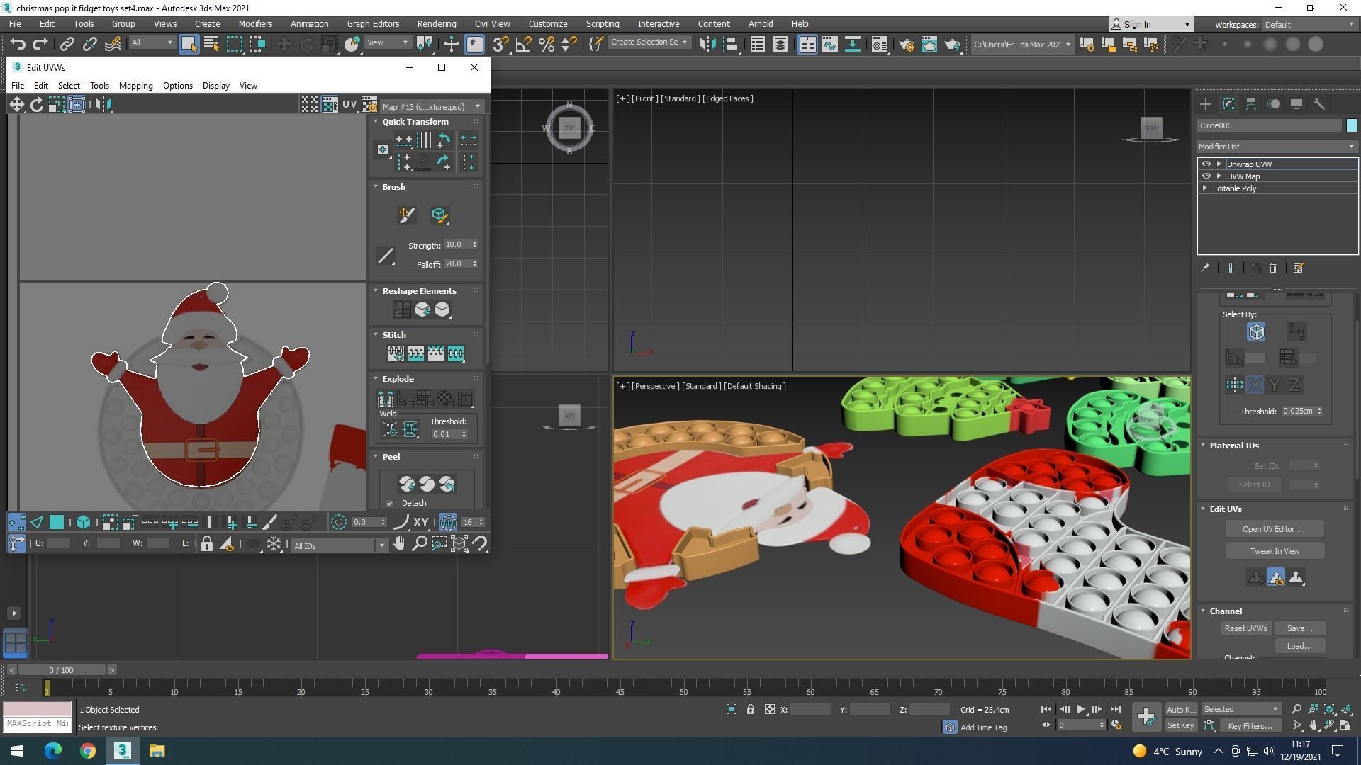 Christmas Pop It Fidget Toys Set 3D model_48