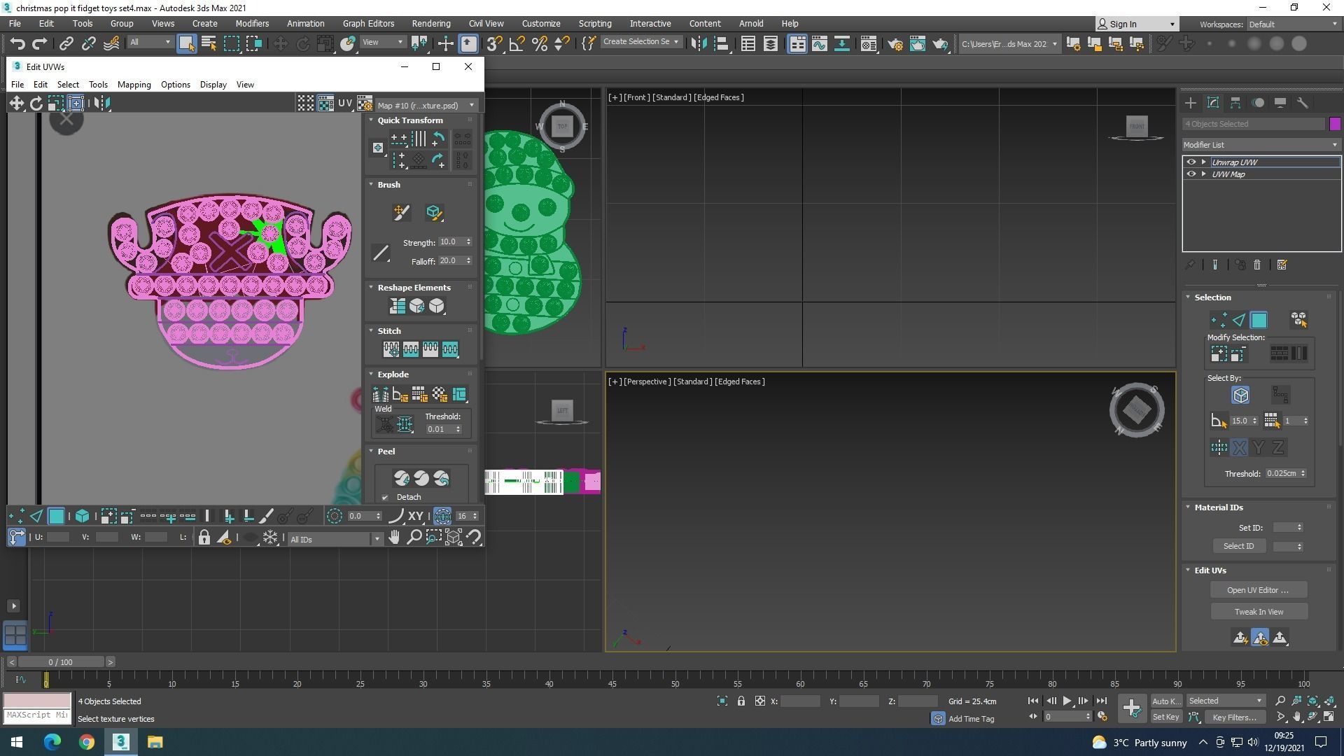Christmas Pop It Fidget Toys Set 3D model_46