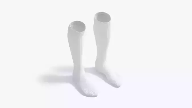White Knee High Socks - fabric sox pair
