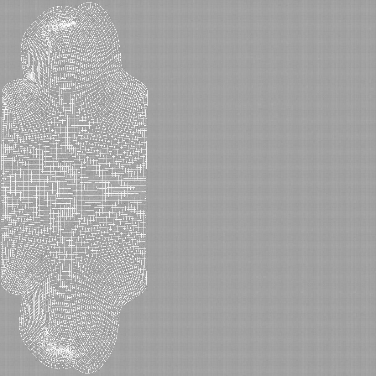 White Knee High Socks - fabric sox pair Low-poly 3D model_5