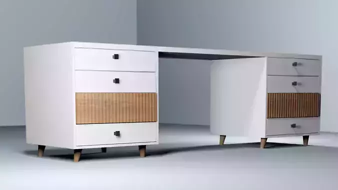 Tablework desk with drawers