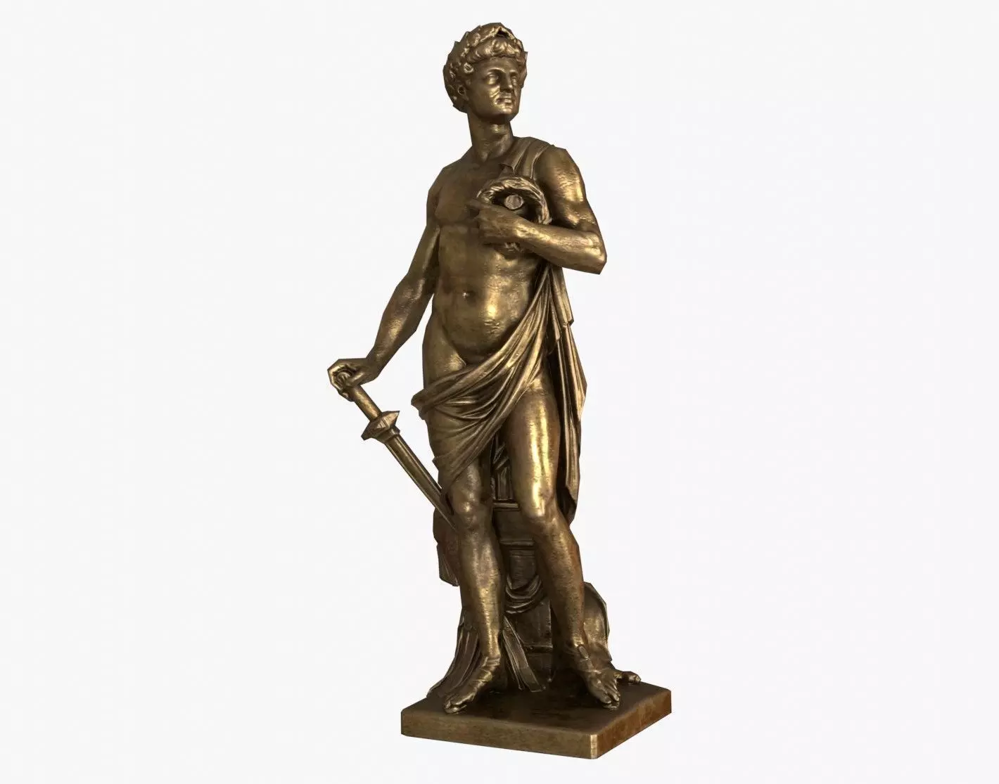 Roman Imperator - Gold Low-poly 3D model_0