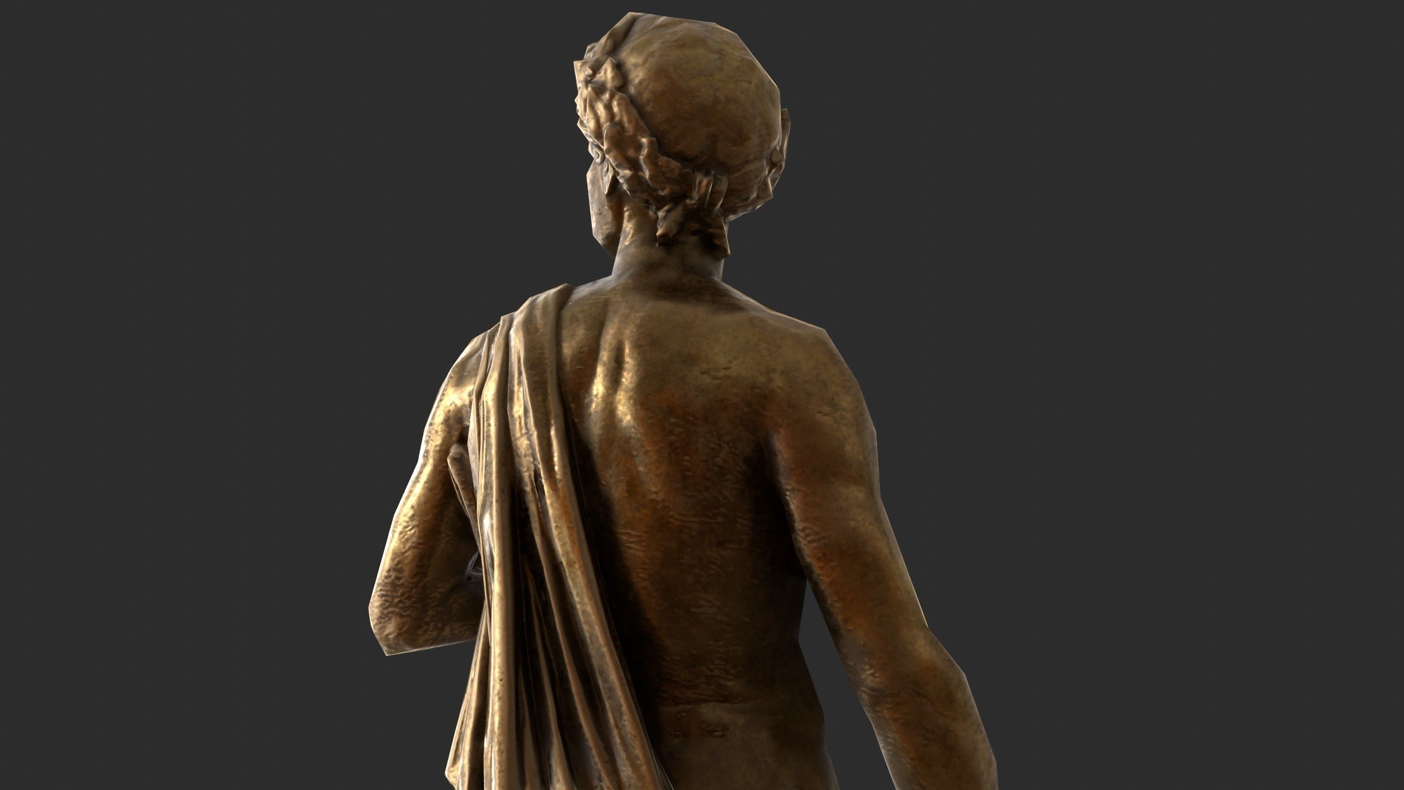 Roman Imperator - Gold Low-poly 3D model_8