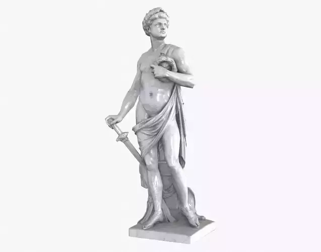 Roman Imperator - Marble Low-poly 3D model