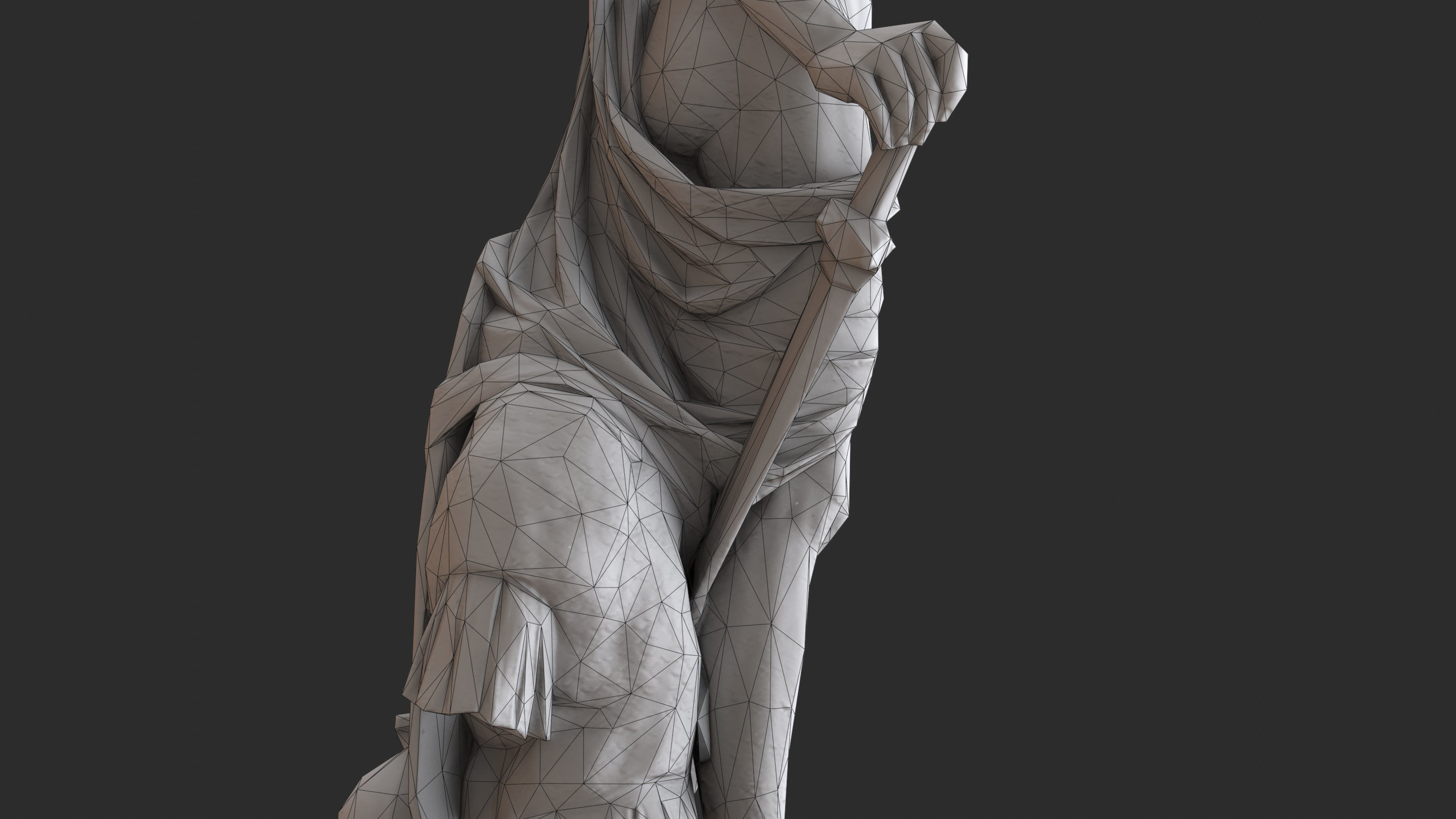 Roman Imperator - Marble Low-poly 3D model_18