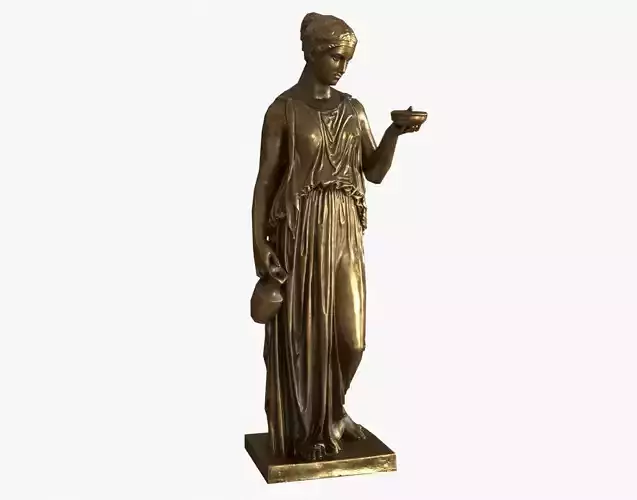 Hebe Statue - Gold