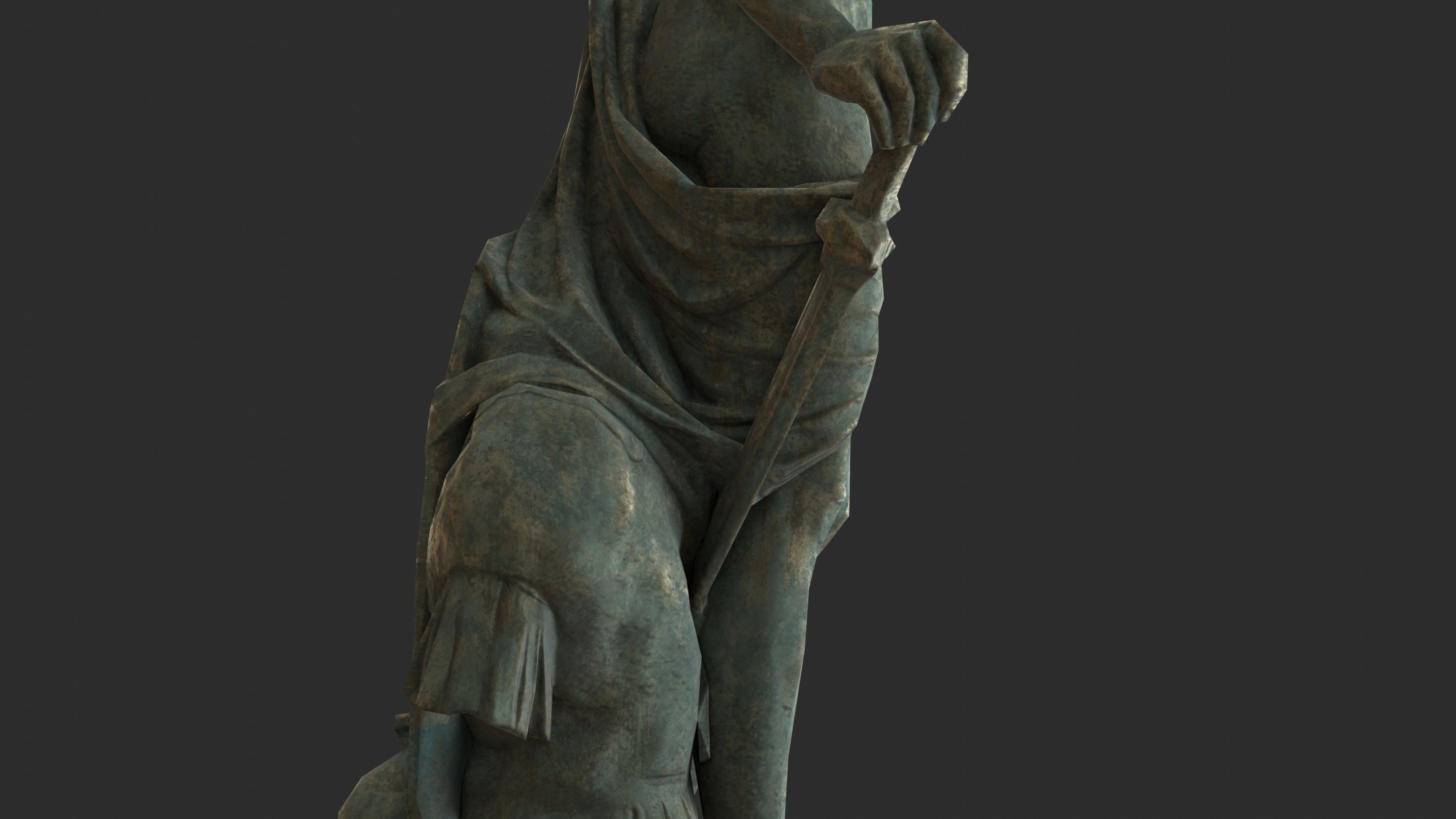 Roman Imperator - Bronze Low-poly 3D model_9