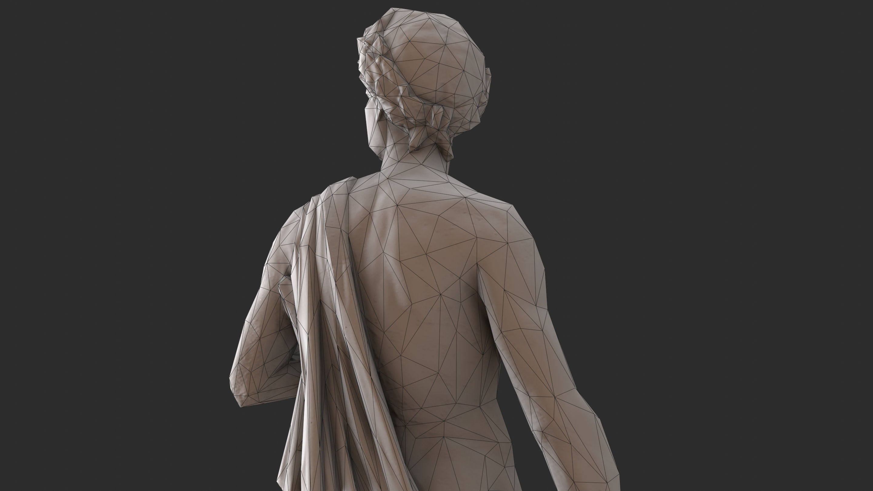 Roman Imperator - Bronze Low-poly 3D model_17