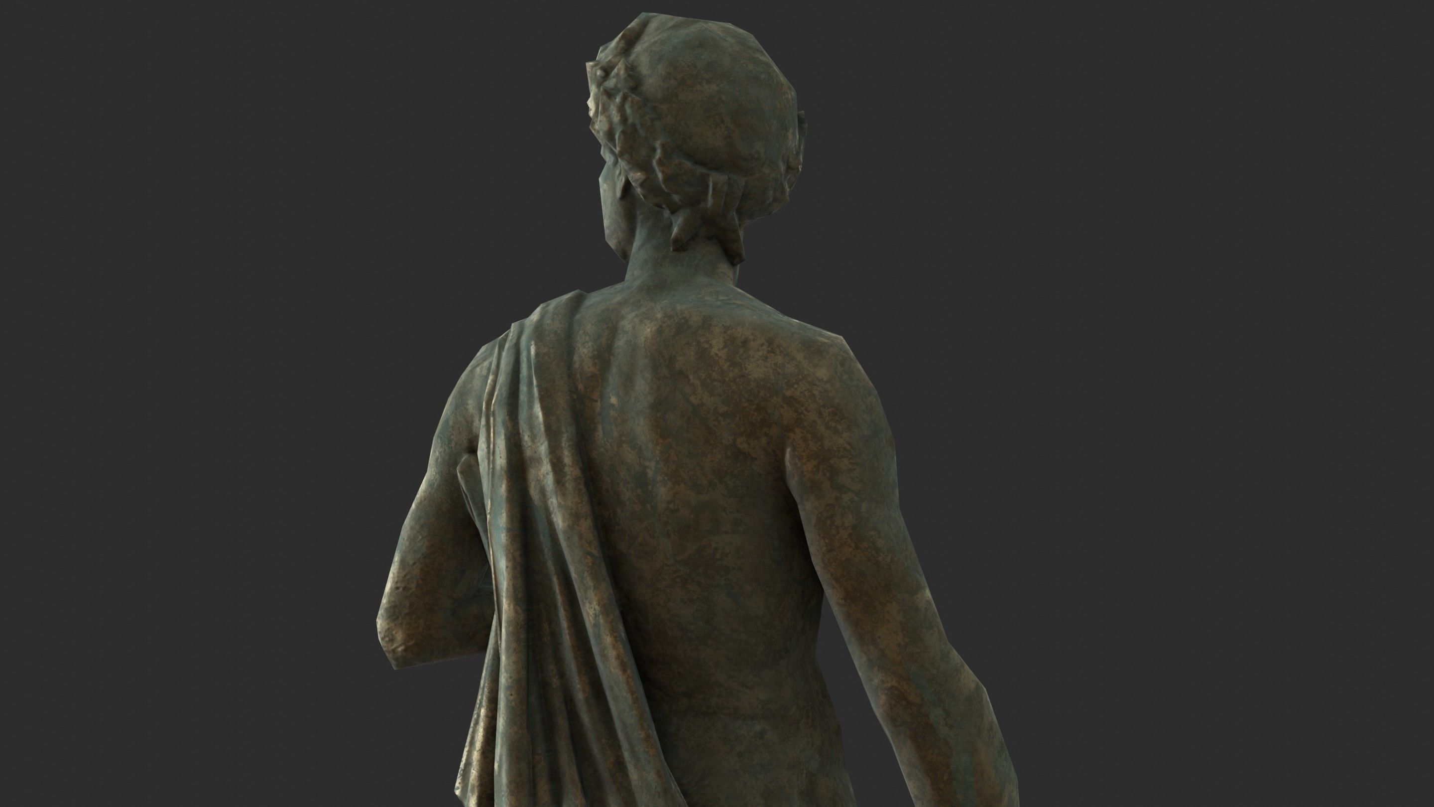 Roman Imperator - Bronze Low-poly 3D model_8