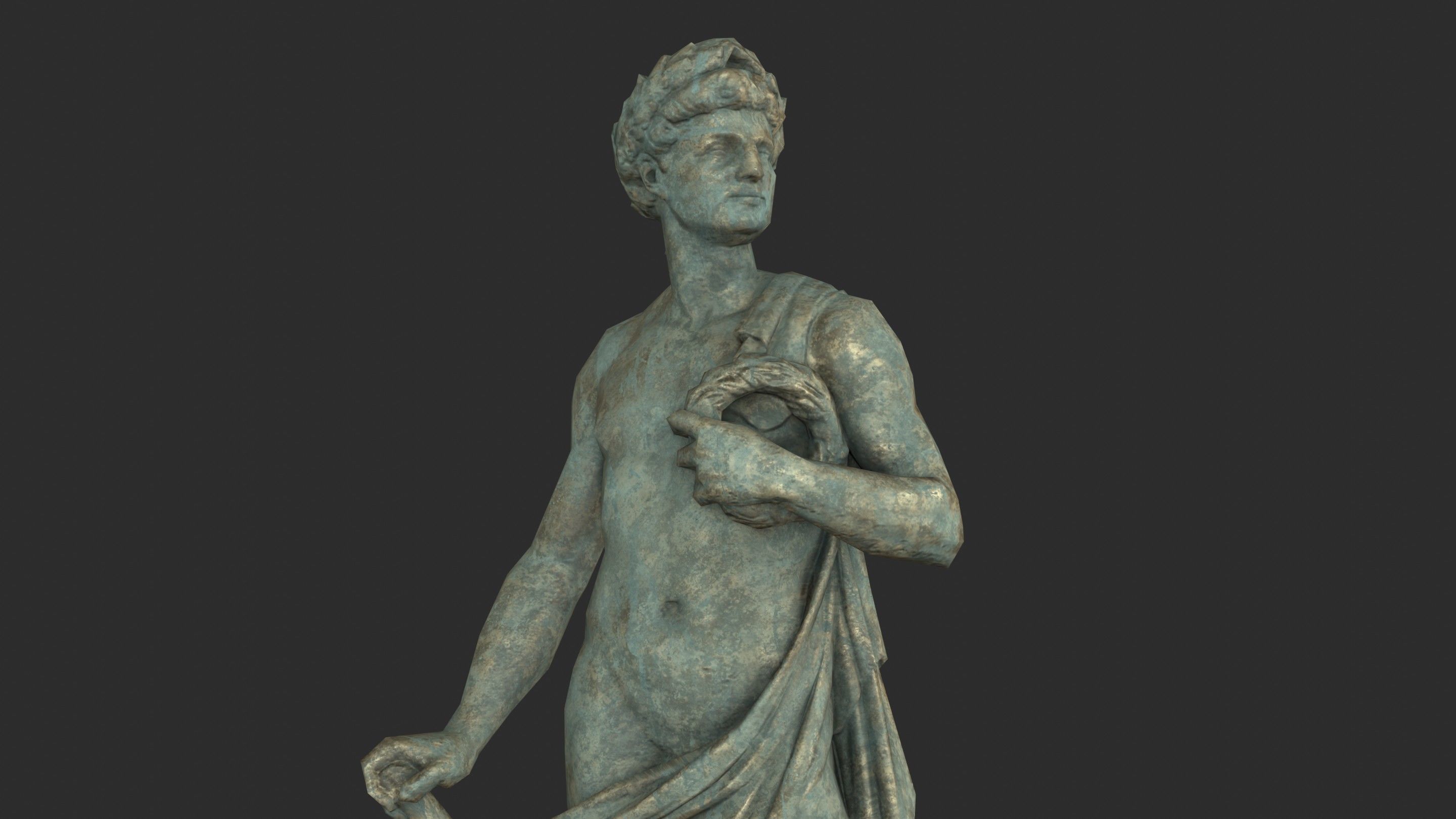 Roman Imperator - Bronze Low-poly 3D model_7