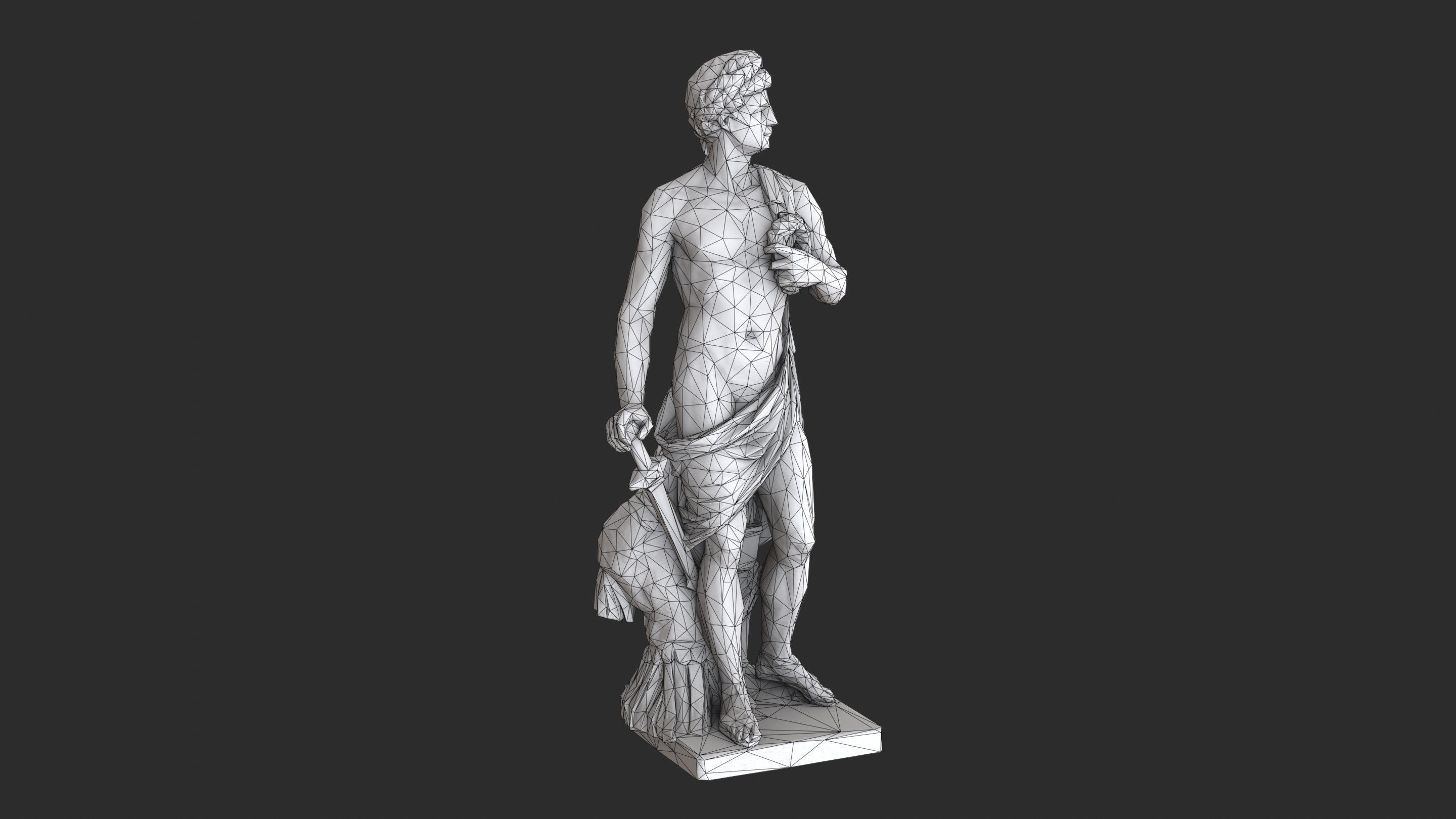 Roman Imperator - Bronze Low-poly 3D model_11