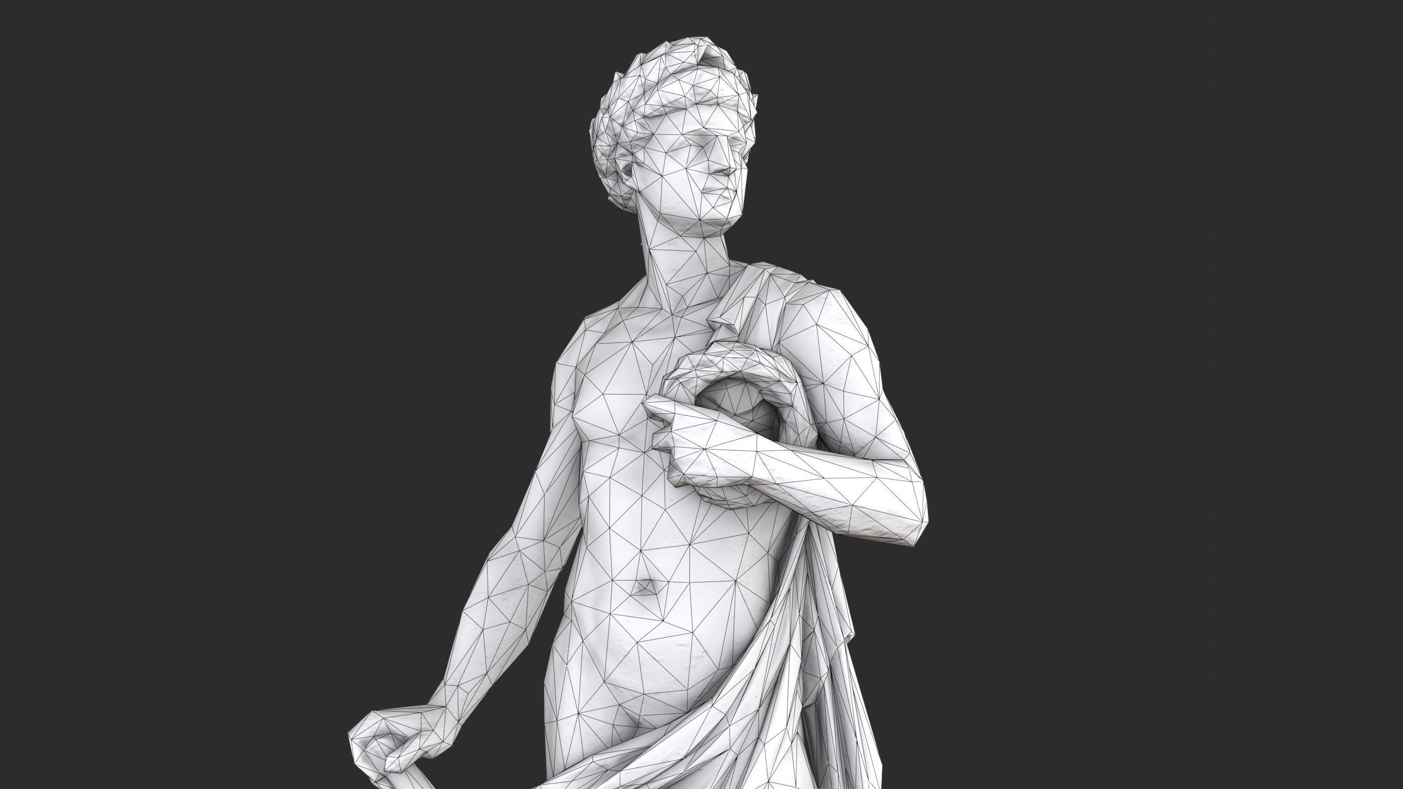 Roman Imperator - Bronze Low-poly 3D model_16