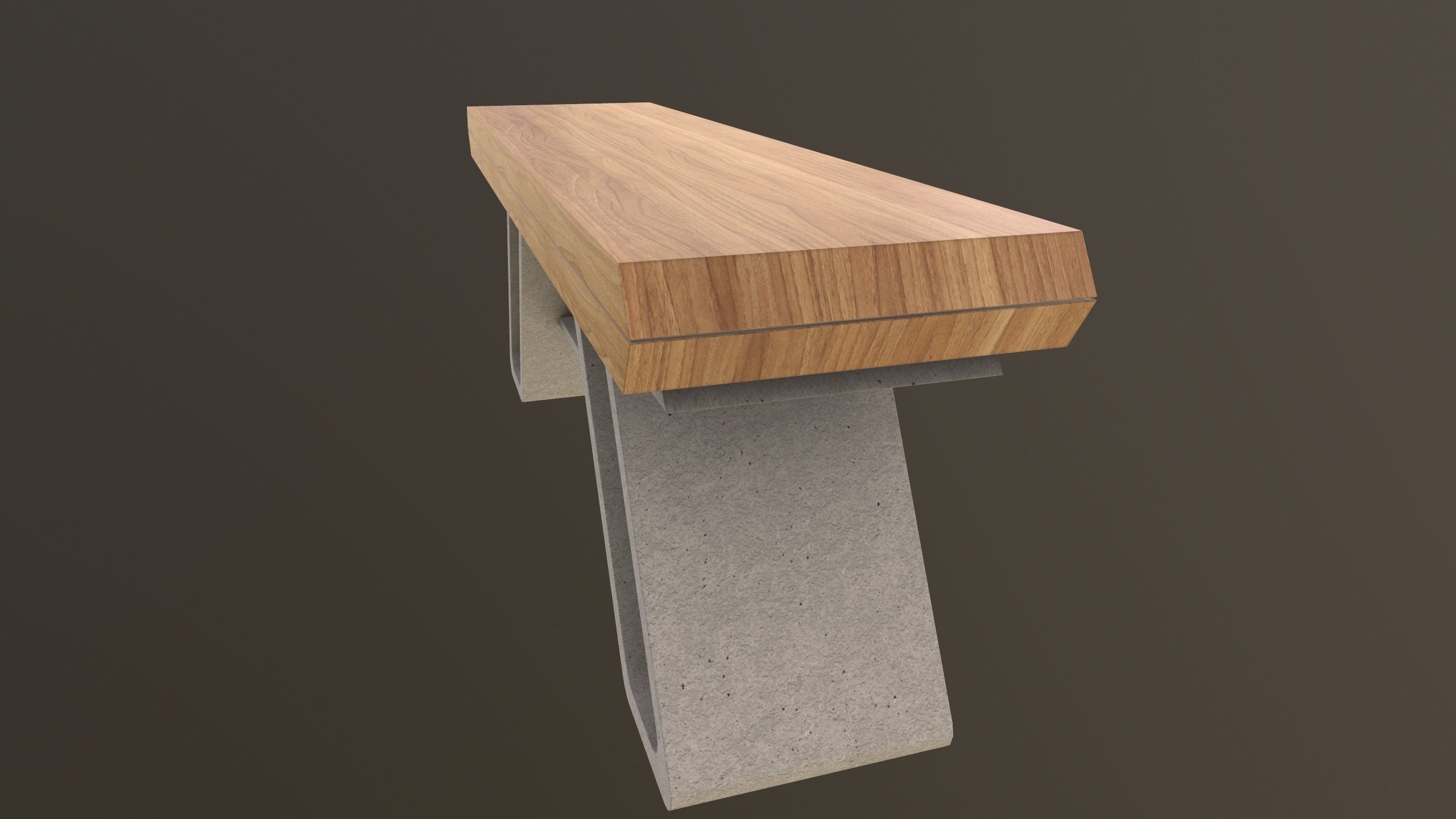 Modern Bench 3D Model VR AR  Low-poly 3D model_5