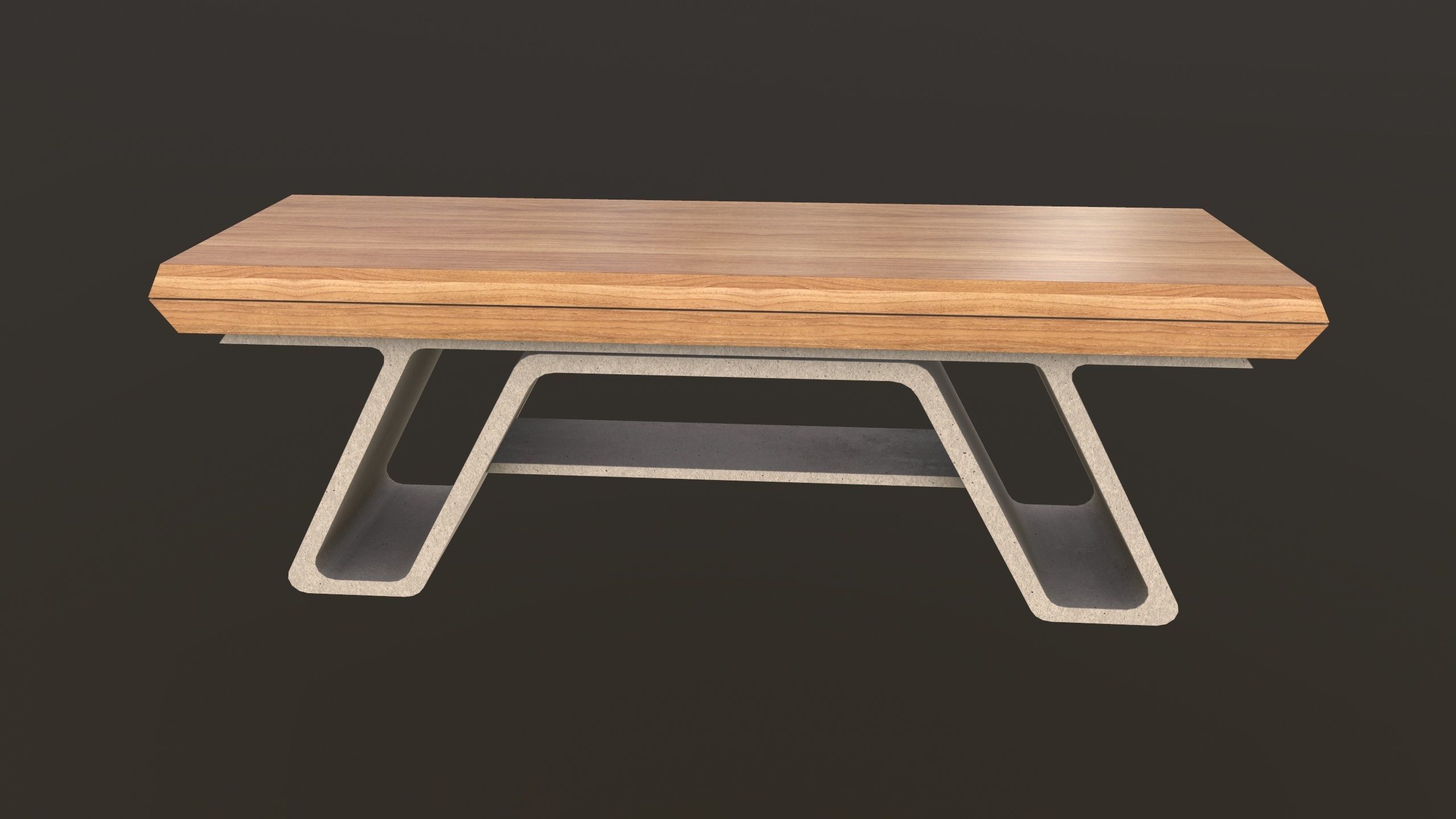 Modern Bench 3D Model VR AR  Low-poly 3D model_8