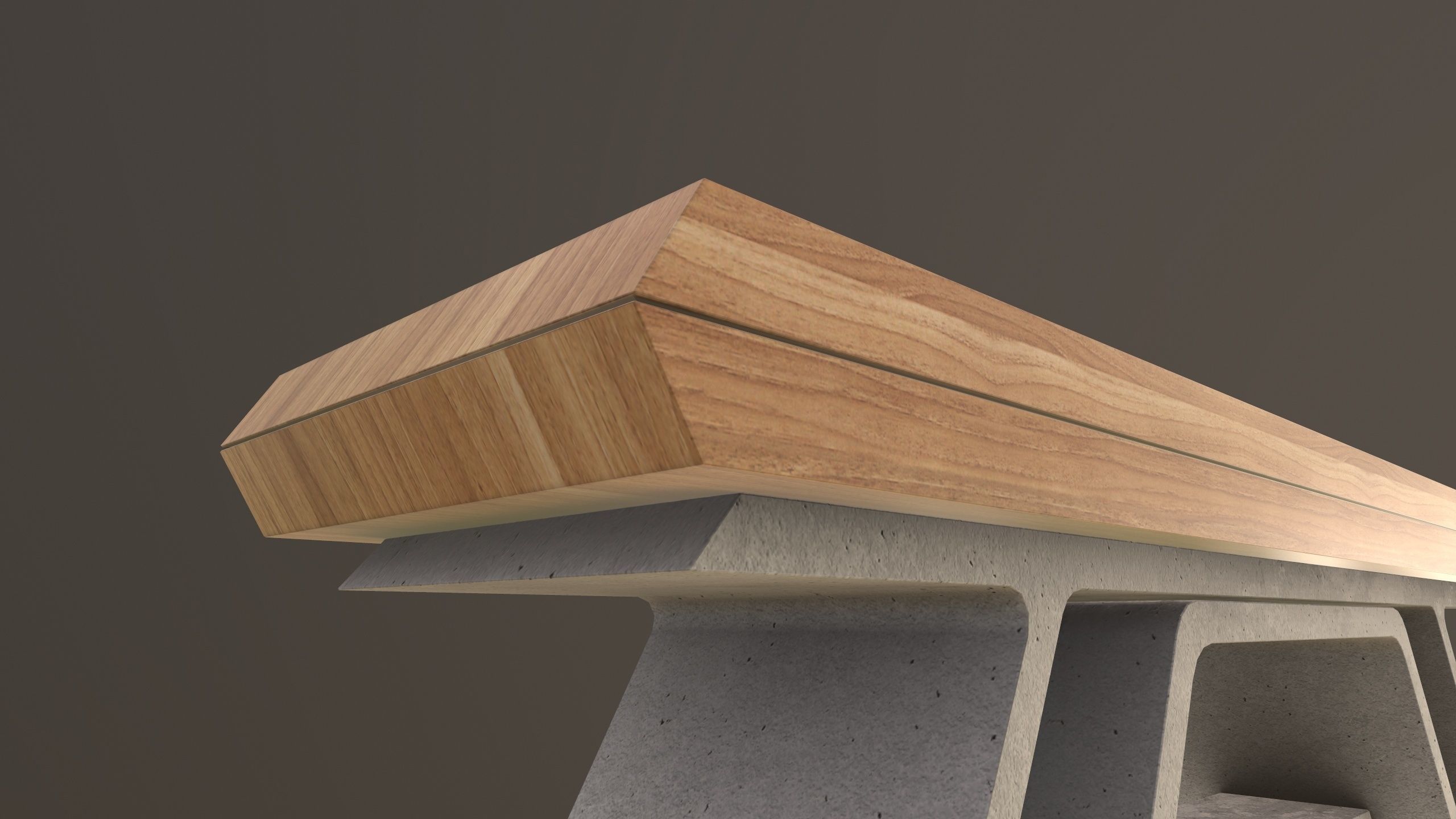 Modern Bench 3D Model VR AR  Low-poly 3D model_14