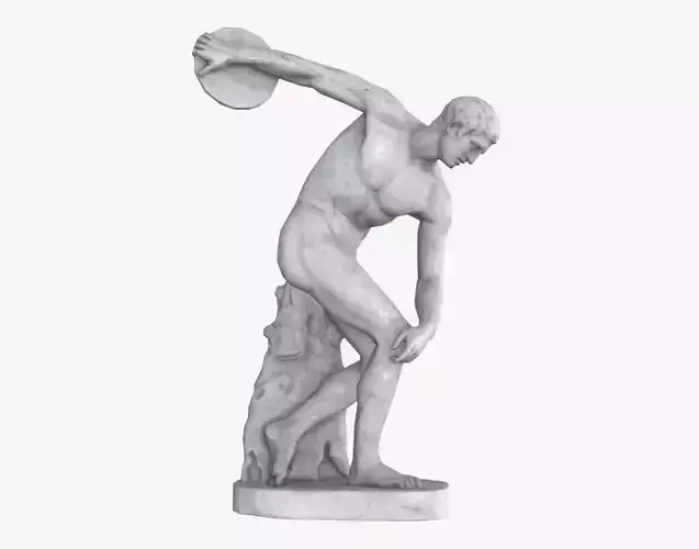 Discobolus Statue - Granite