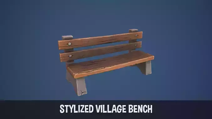 Stylized Village Bench
