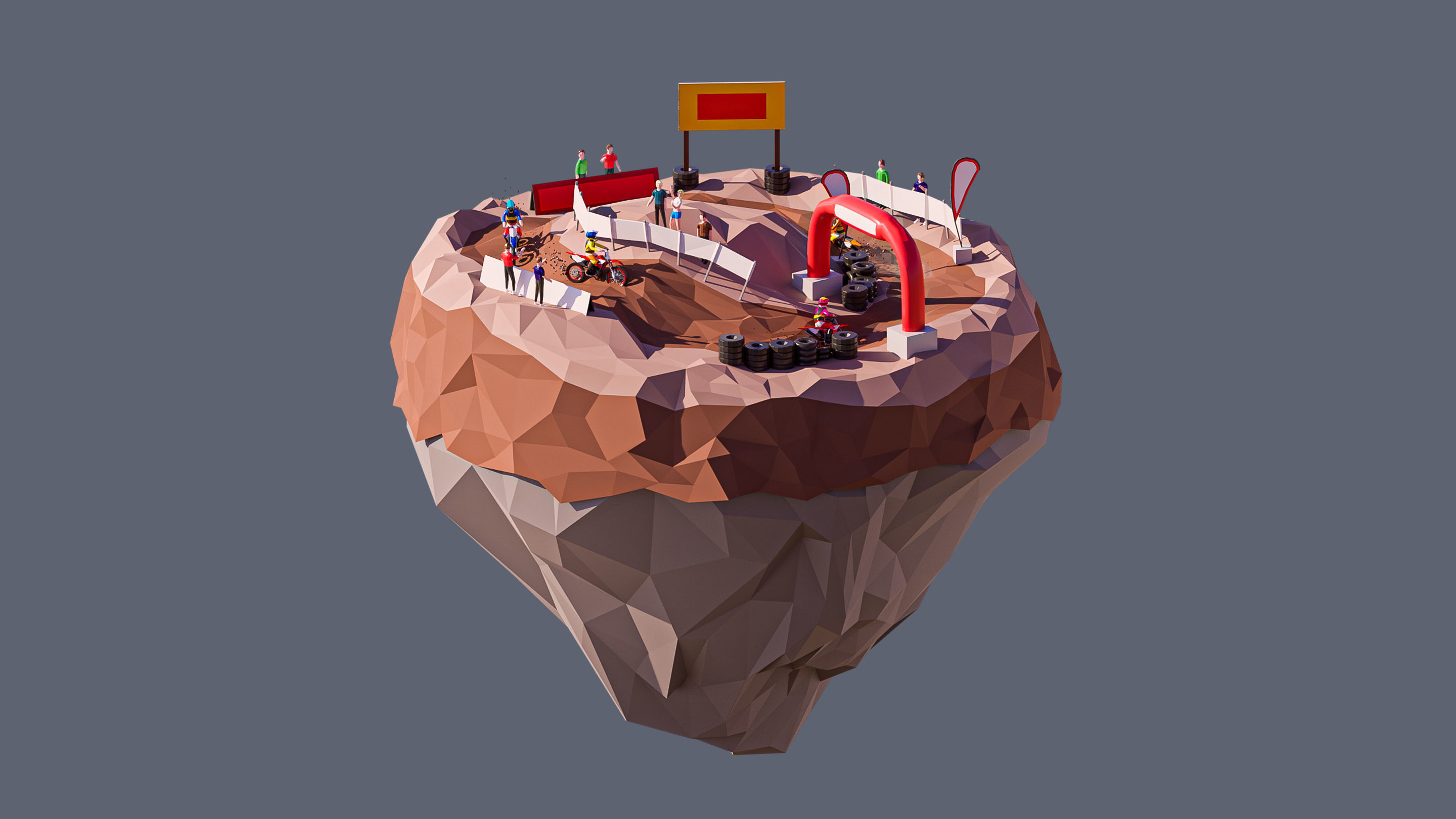 Worlds Islands Low-poly 3D model_40