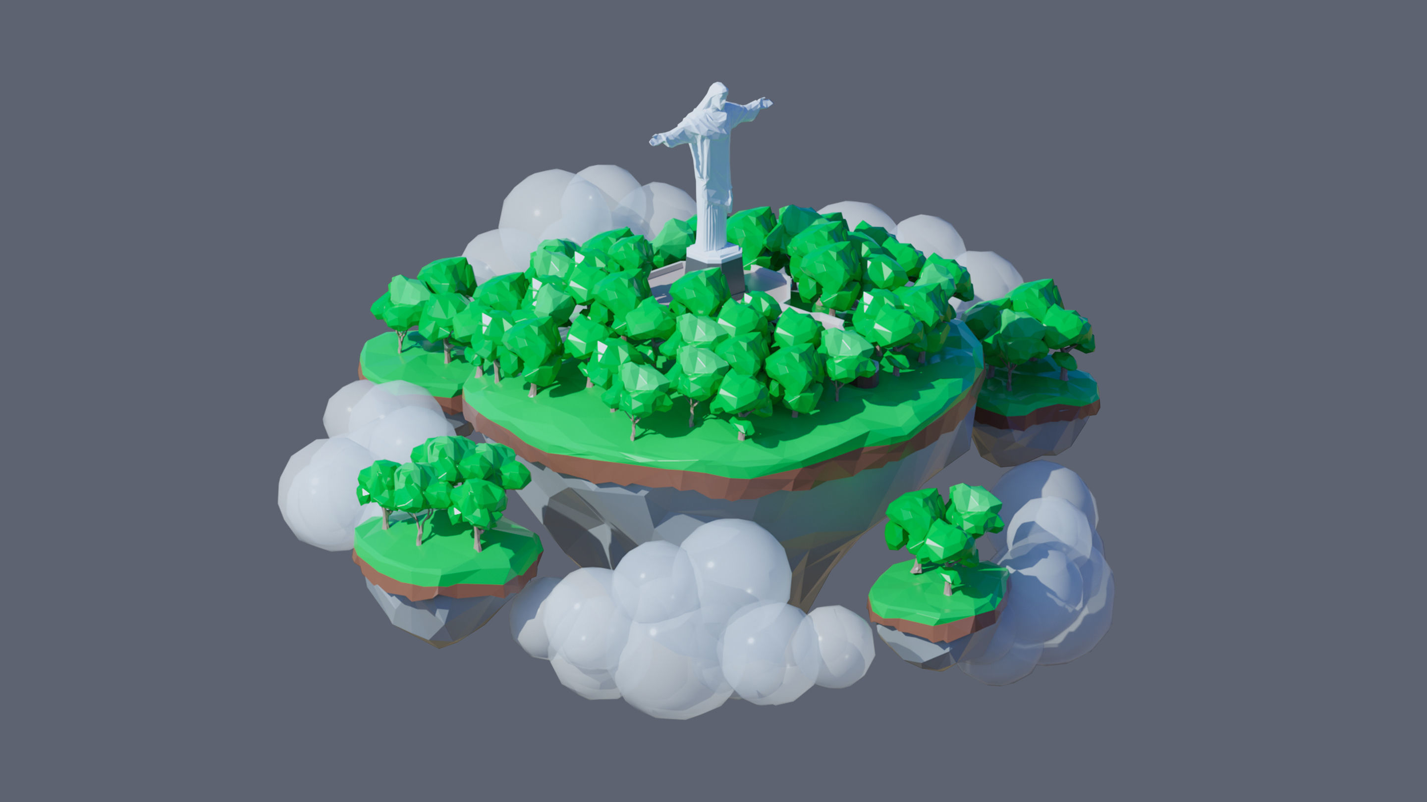 Worlds Islands Low-poly 3D model_83