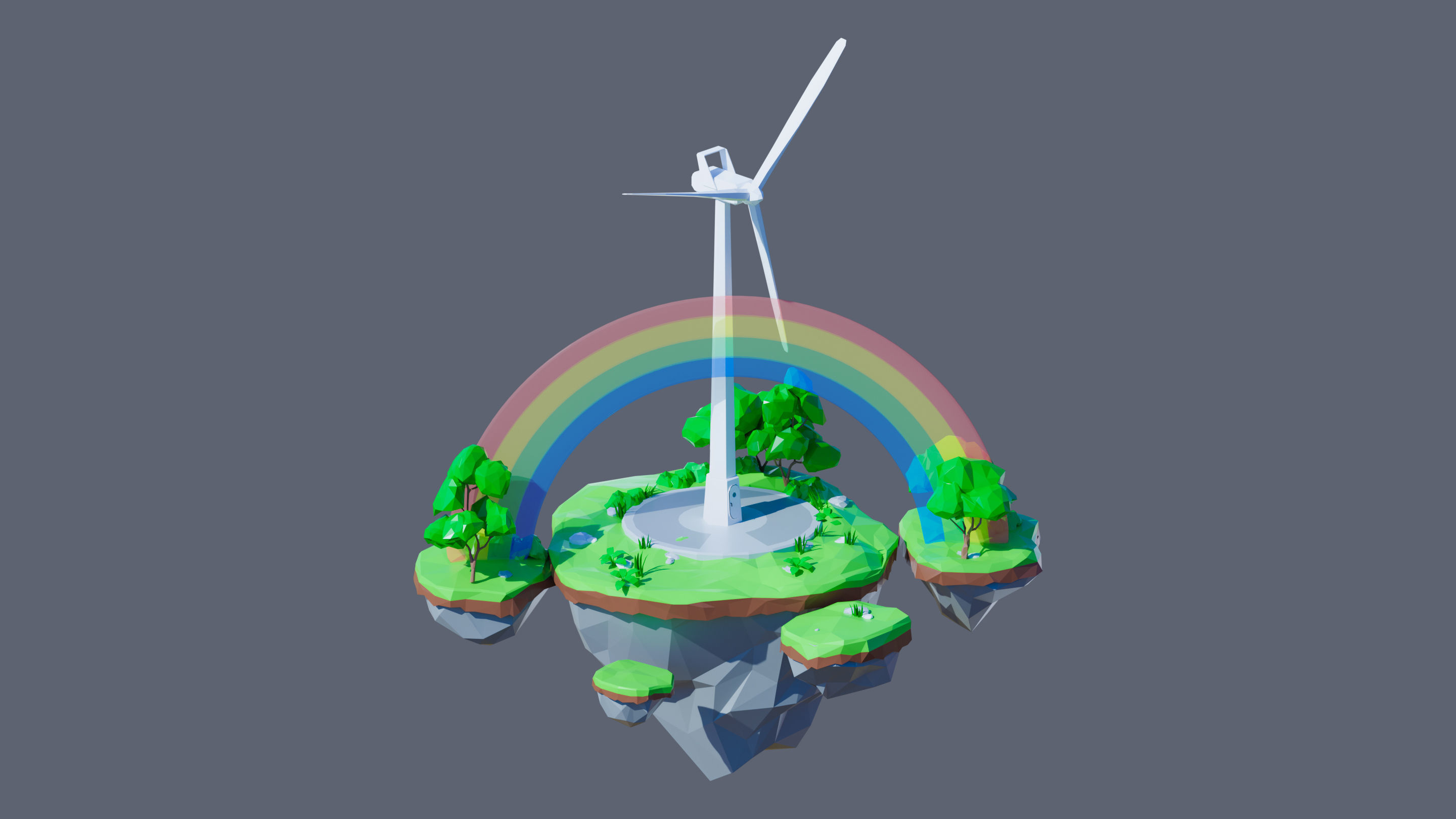 Worlds Islands Low-poly 3D model_84