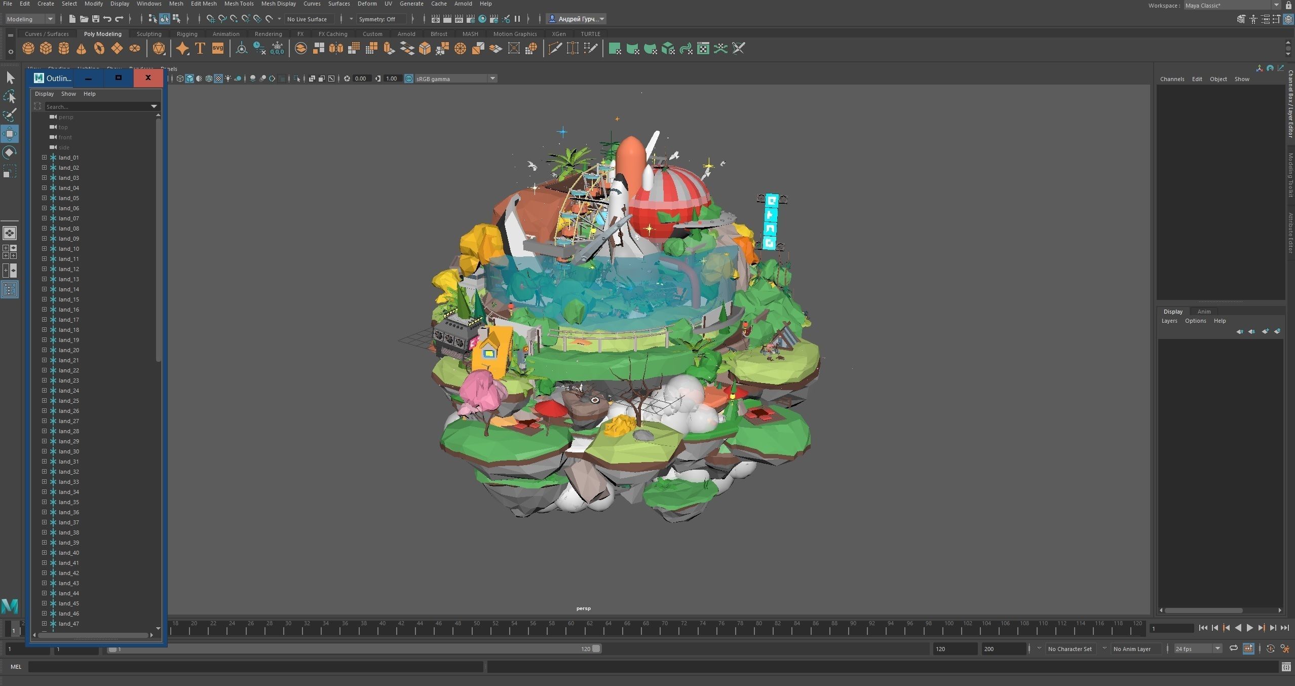 Worlds Islands Low-poly 3D model_112