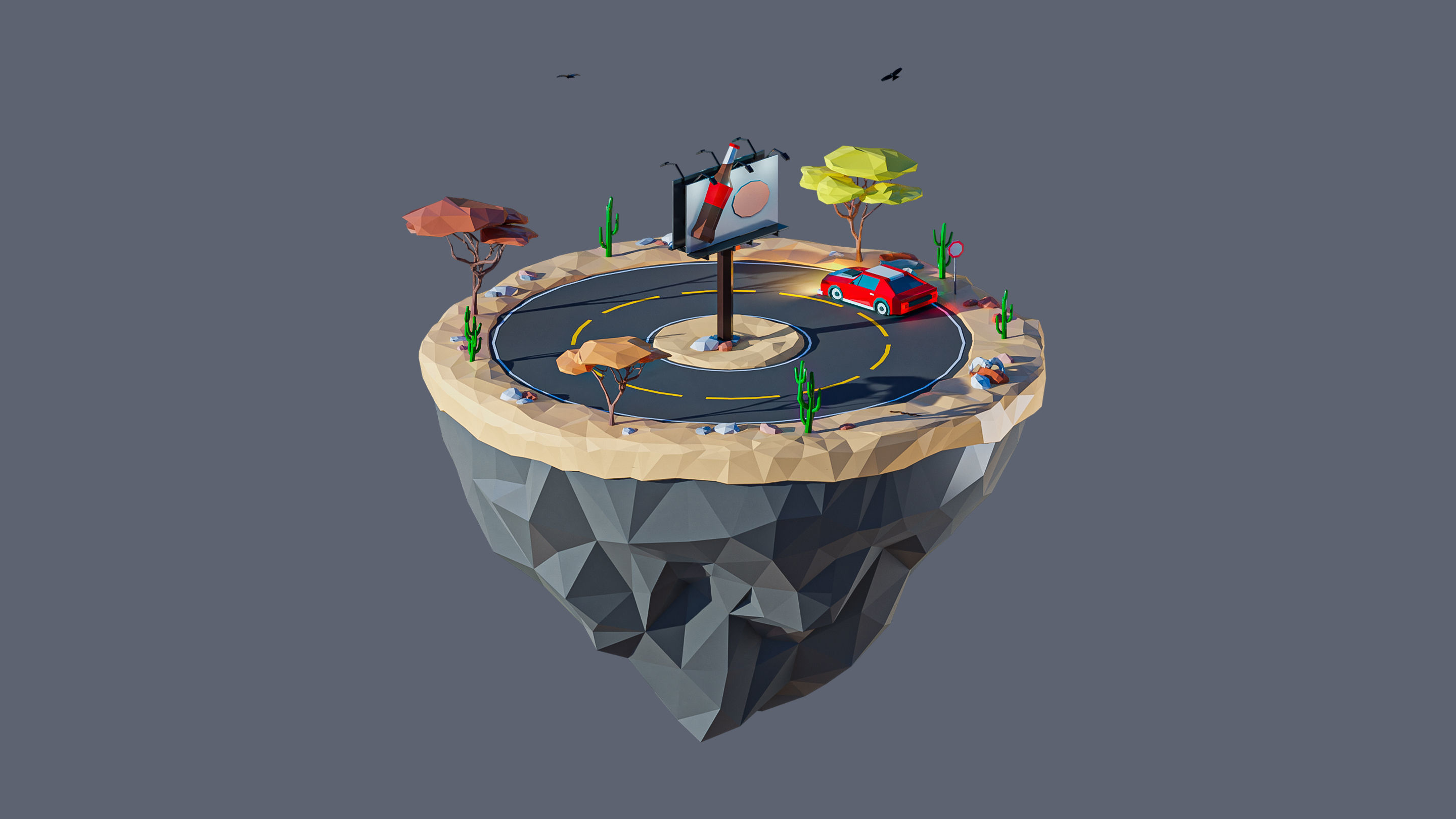 Worlds Islands Low-poly 3D model_45
