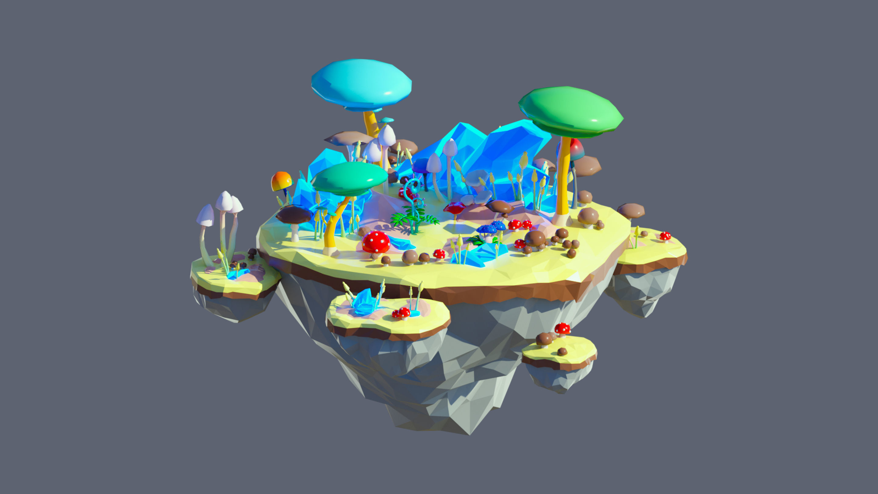 Worlds Islands Low-poly 3D model_95
