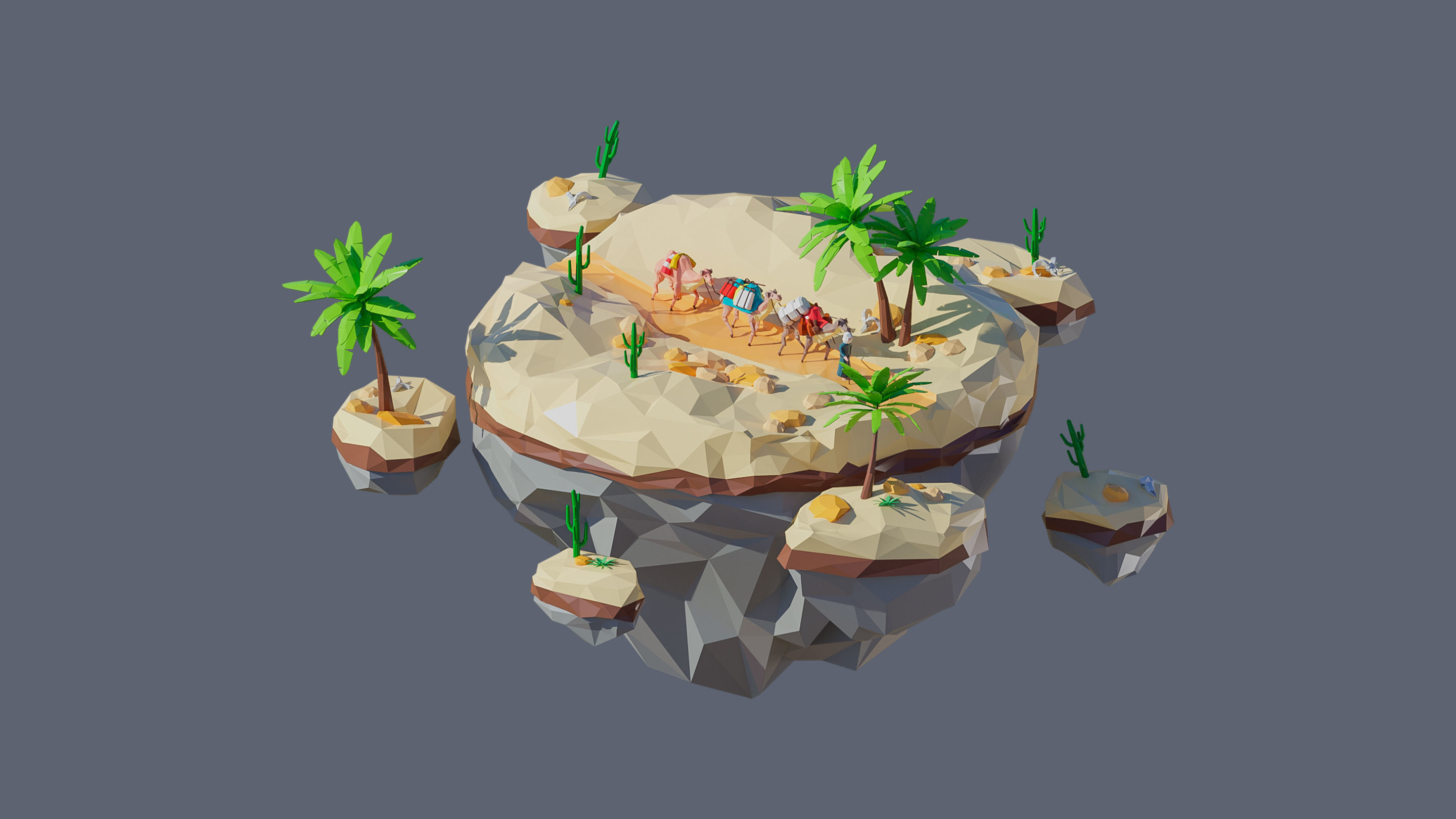 Worlds Islands Low-poly 3D model_47