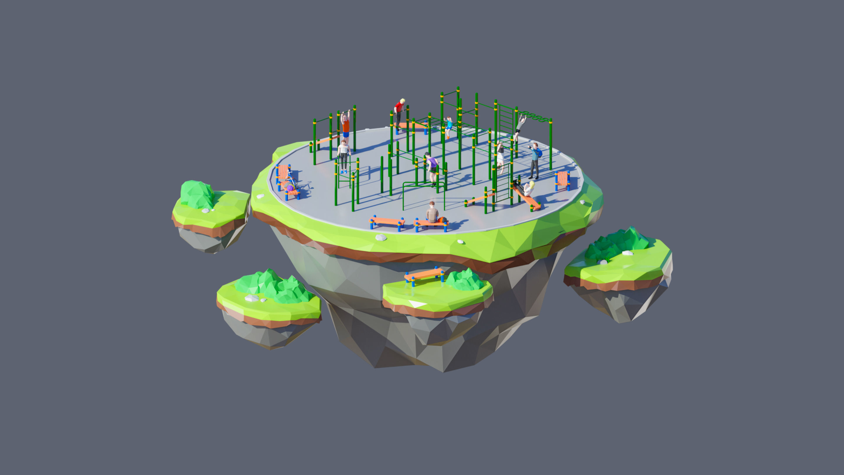 Worlds Islands Low-poly 3D model_85