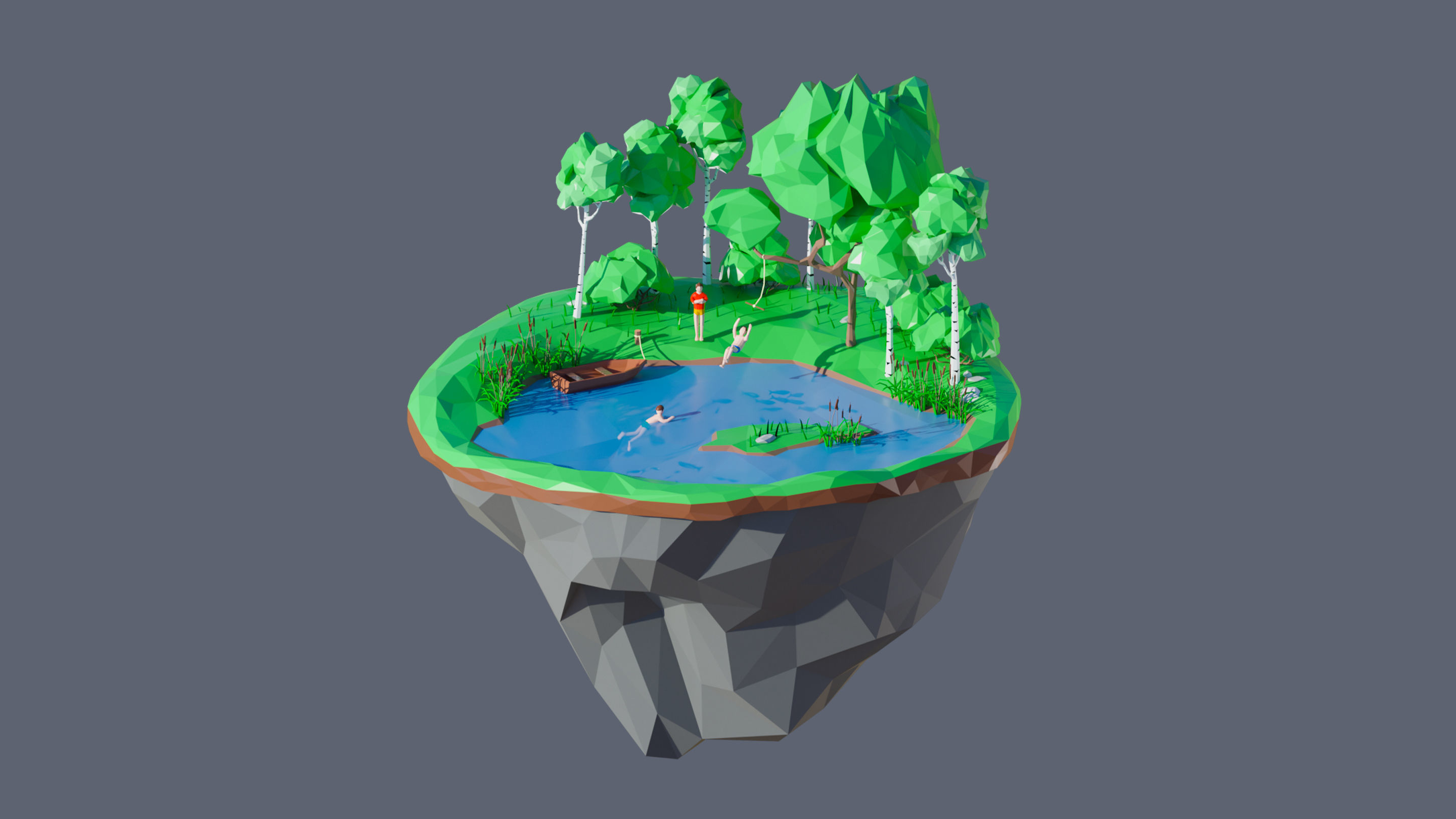 Worlds Islands Low-poly 3D model_77