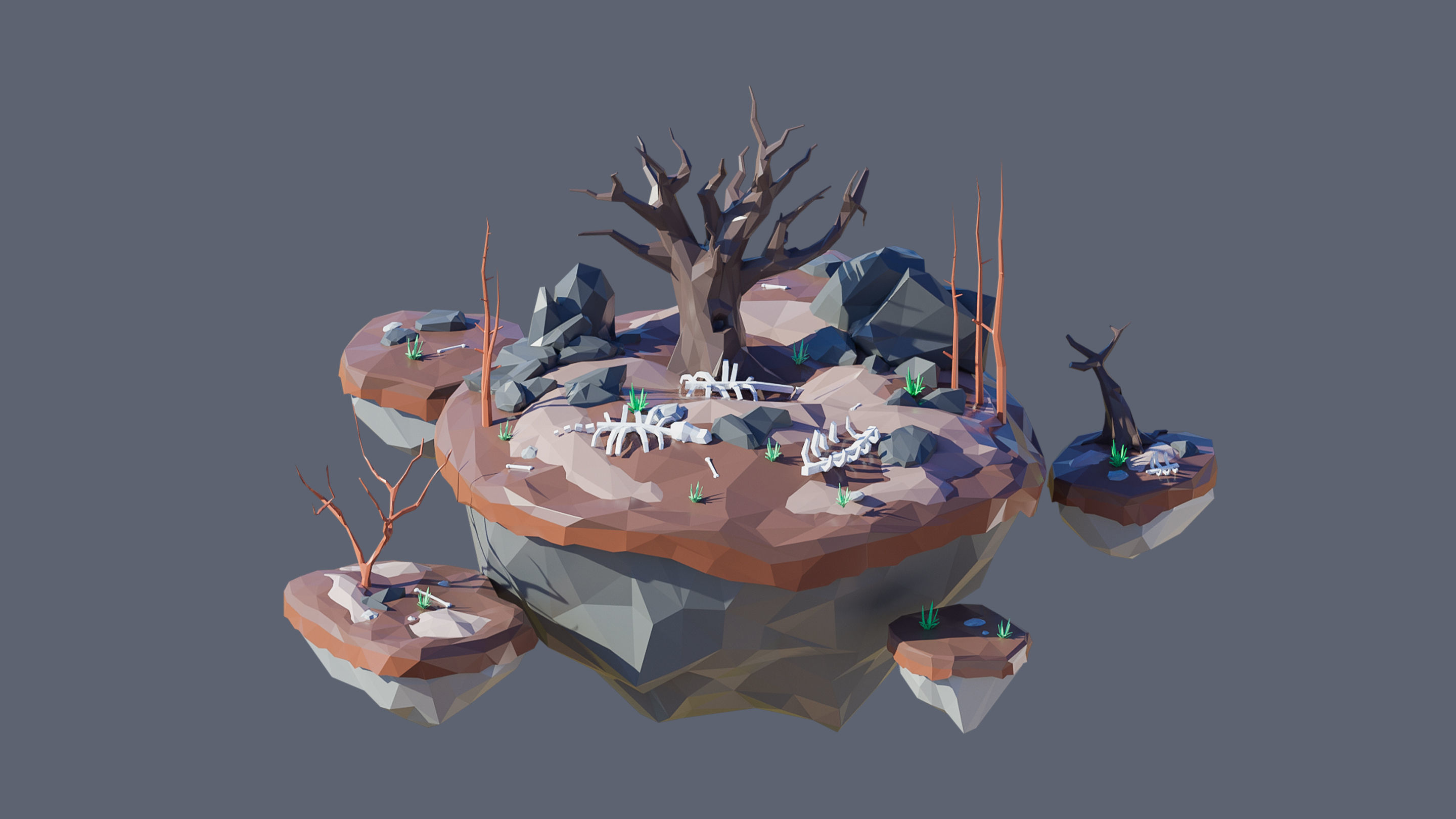 Worlds Islands Low-poly 3D model_52